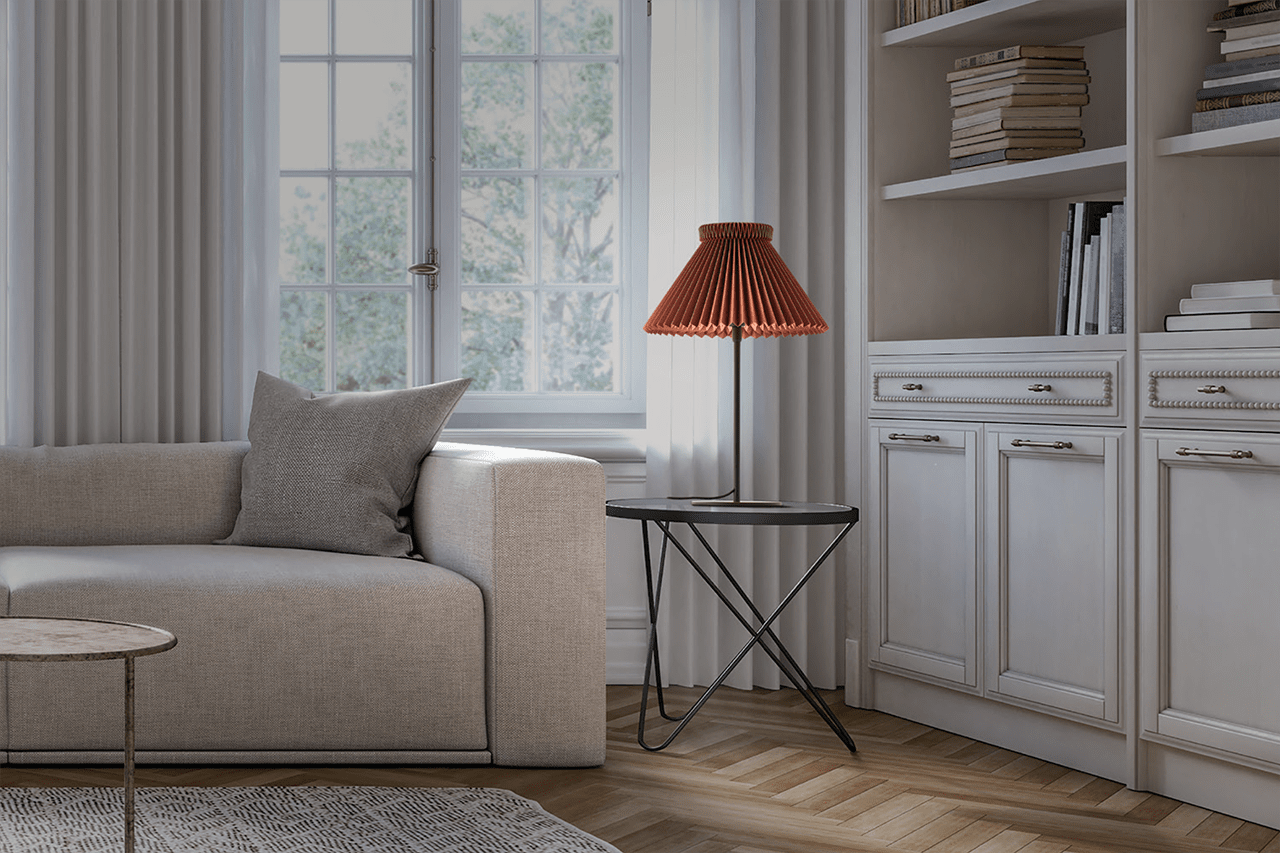 Tischlampe MODELL 334 schokoladenbraun