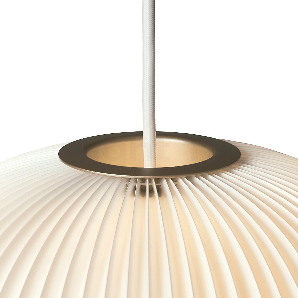 Hanglamp MODEL 133 LAMELLA 2 wit met gouden afwerking