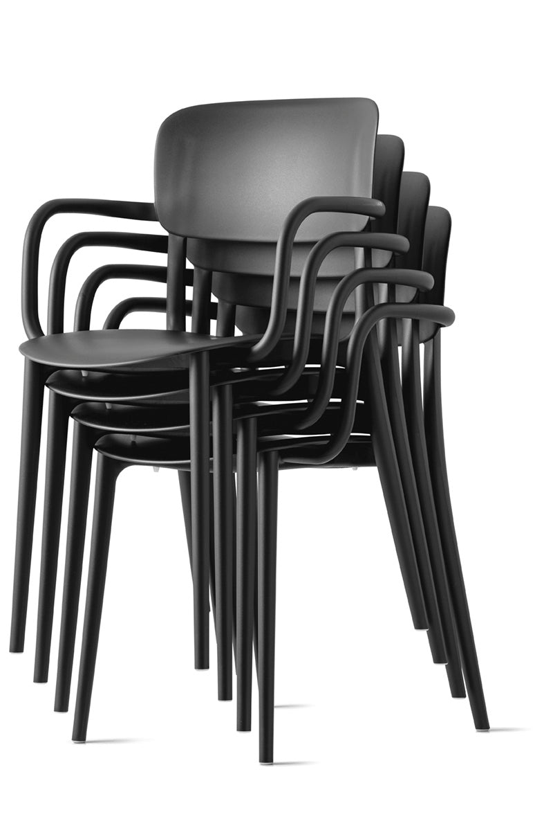 Stoel met armleuningen LIBERTY zwart