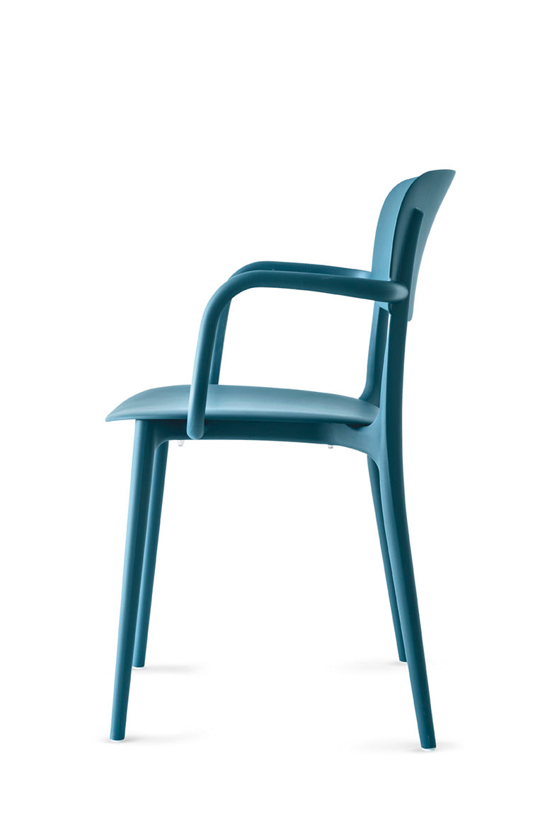 Stoel met armleuningen LIBERTY blauw