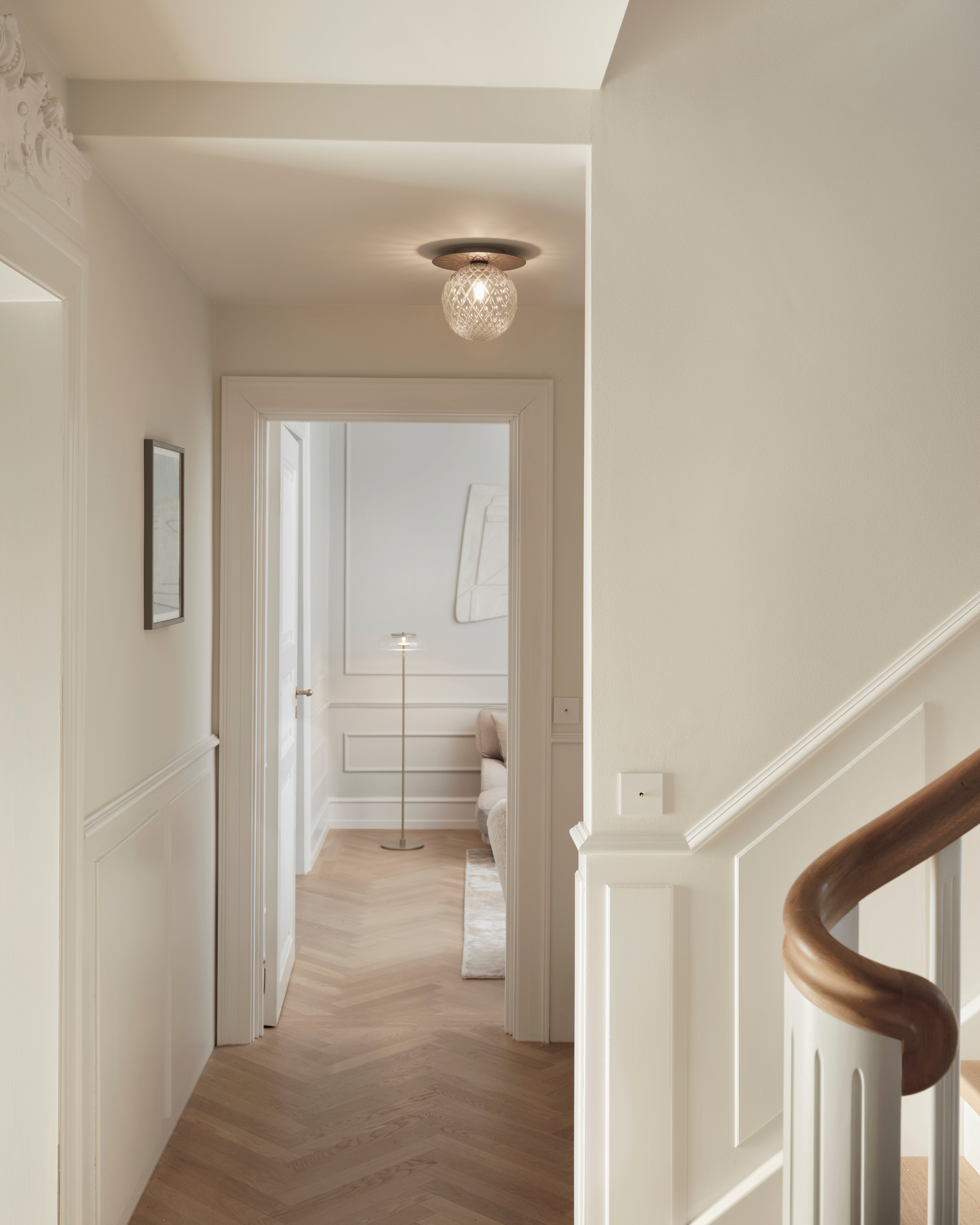 Inbouw wandlamp LIILA donkerbruin met transparant glas