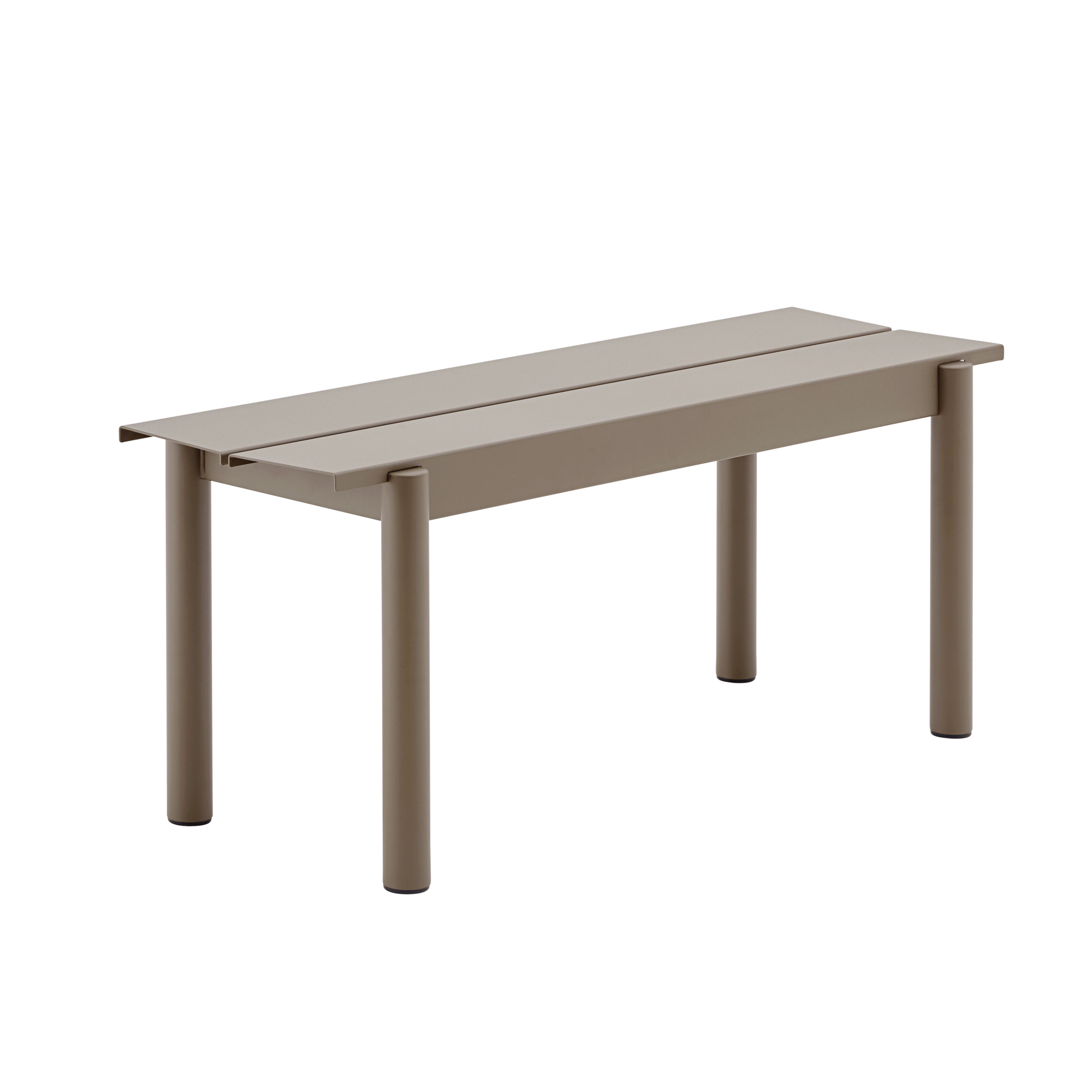 Buitenbank LINEAR taupe staal