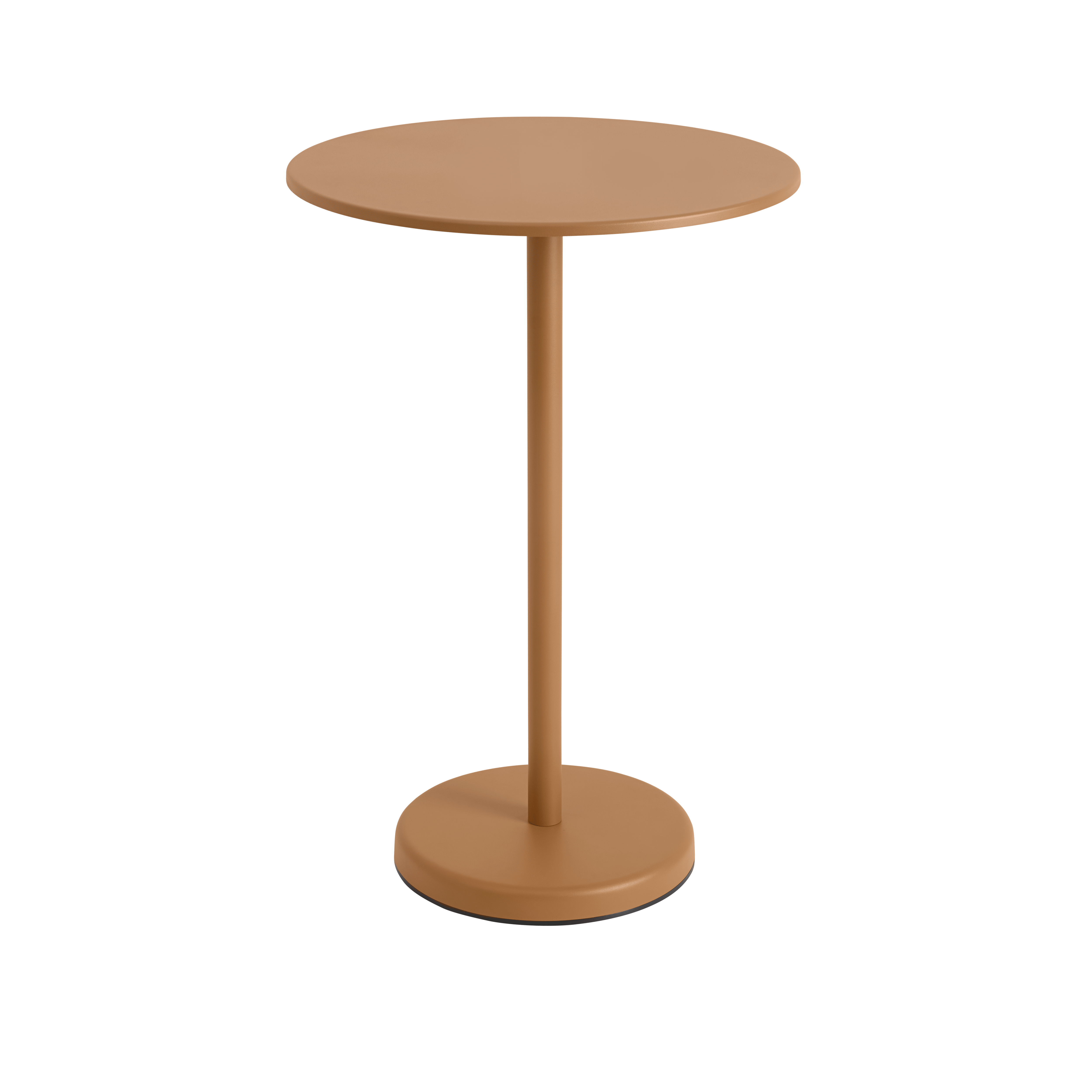 Ronde buitenbar tafel LINEAR oranje staal
