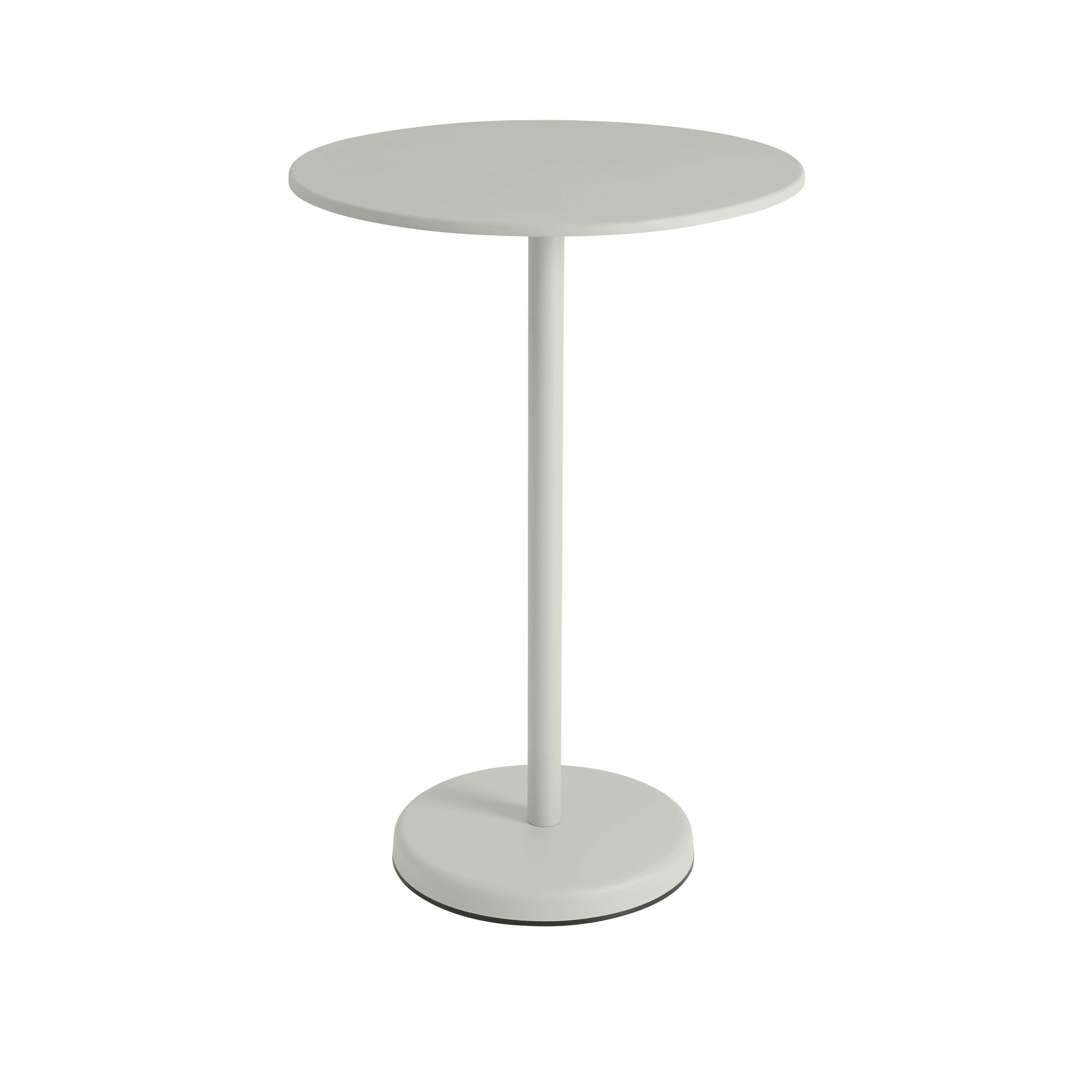 Ronde buitenbar tafel LINEAR grijs staal