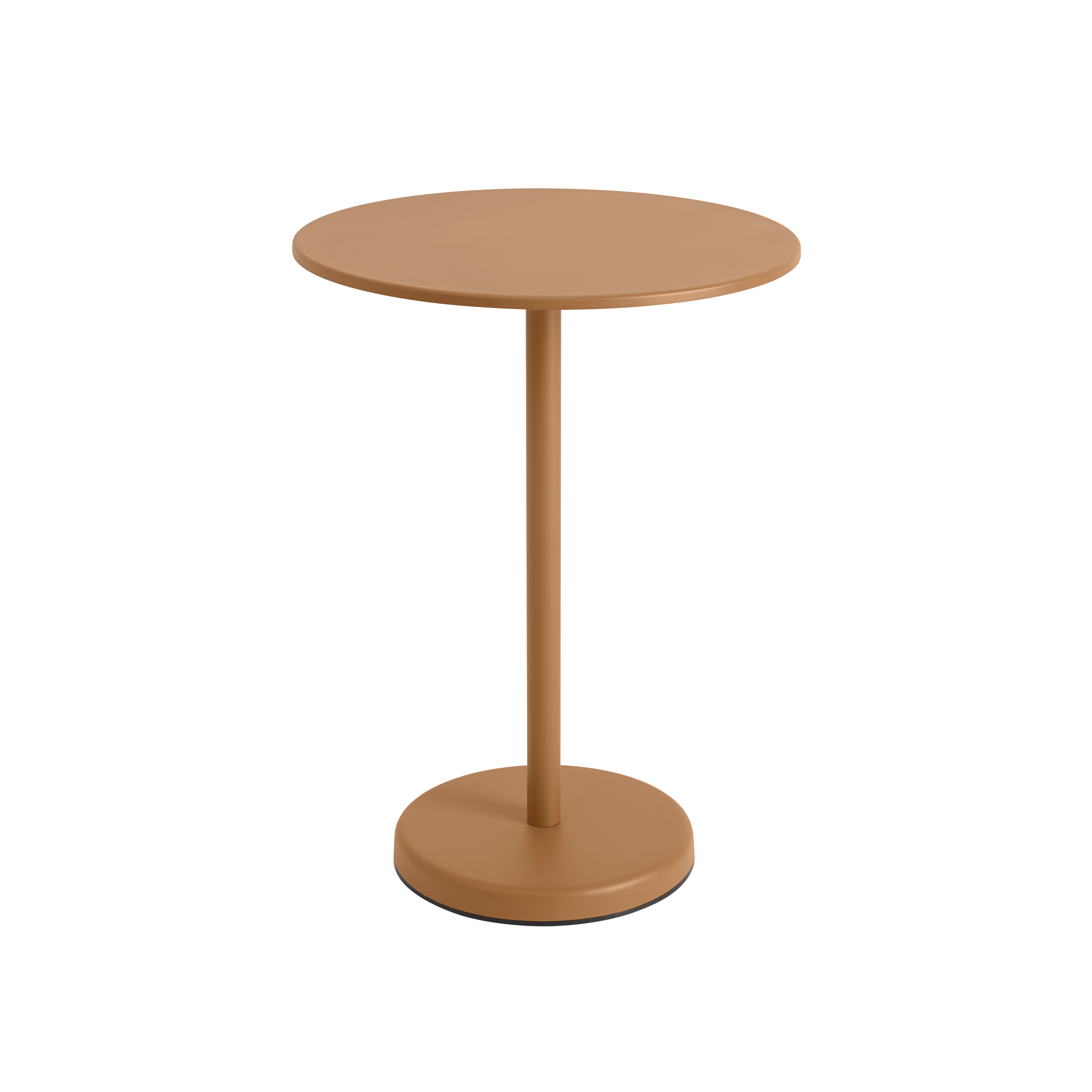 Ronde buitenbar tafel LINEAR oranje staal