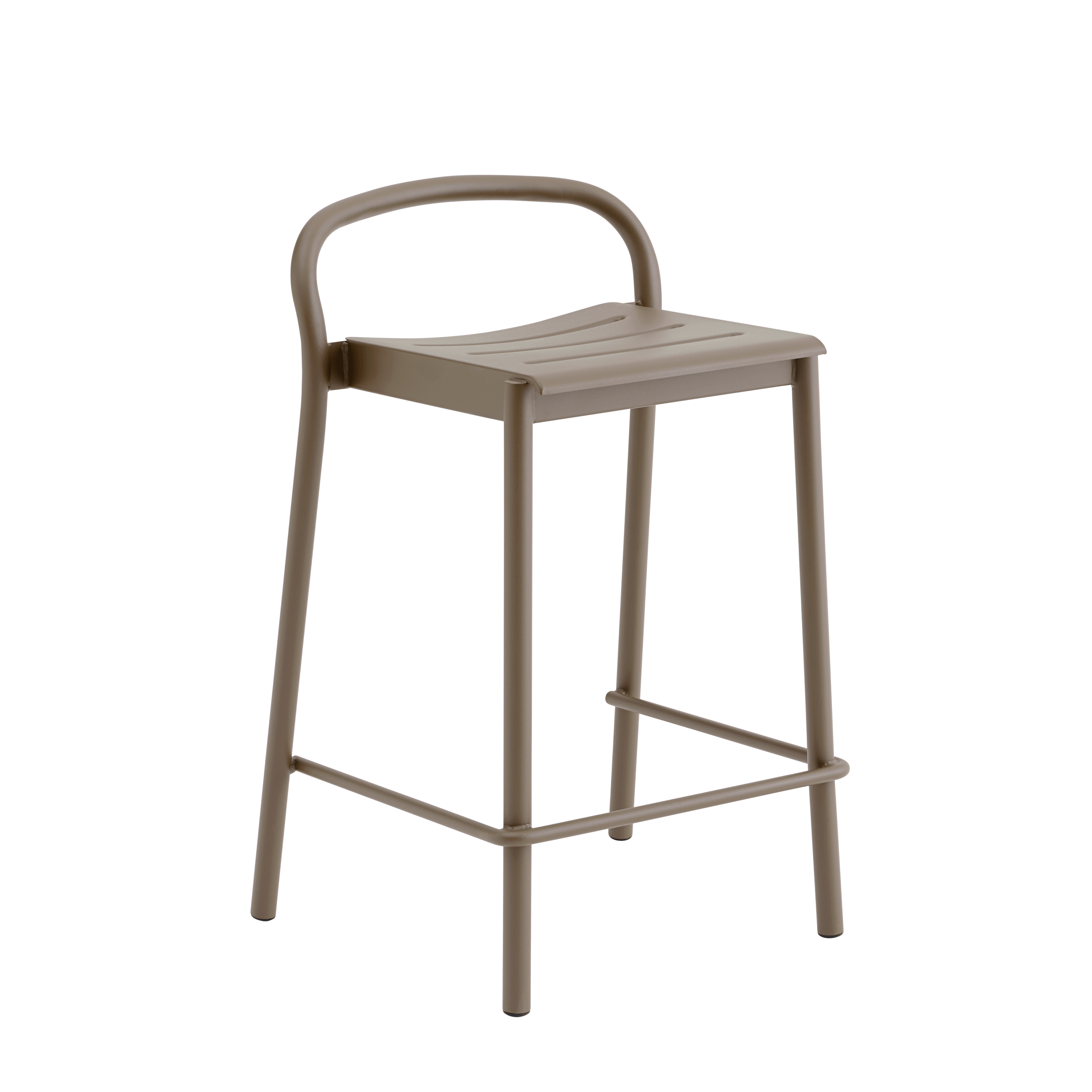 Hocker buiten LINEAR taupe staal