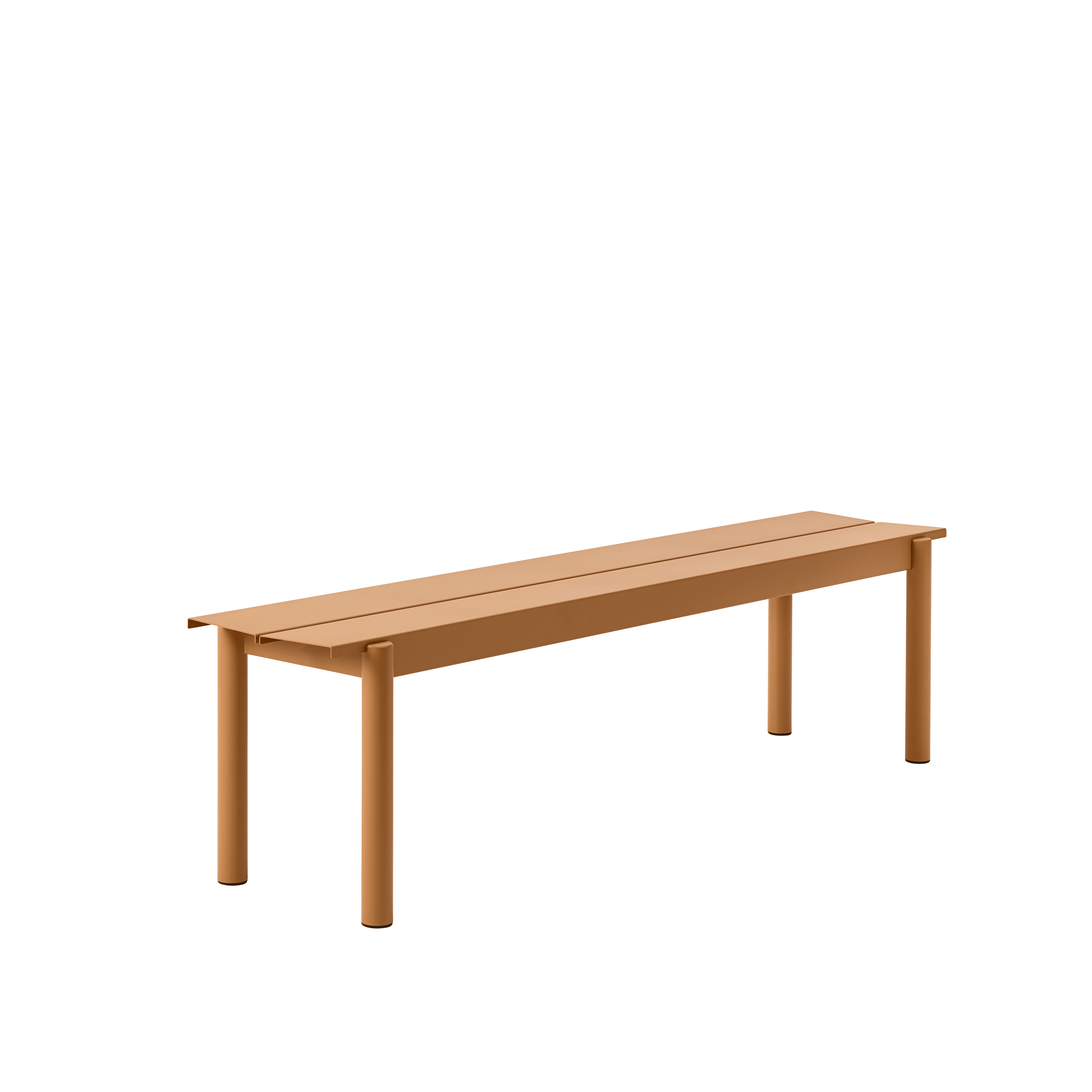 LINEAR Orange Steel Outdoor Bench