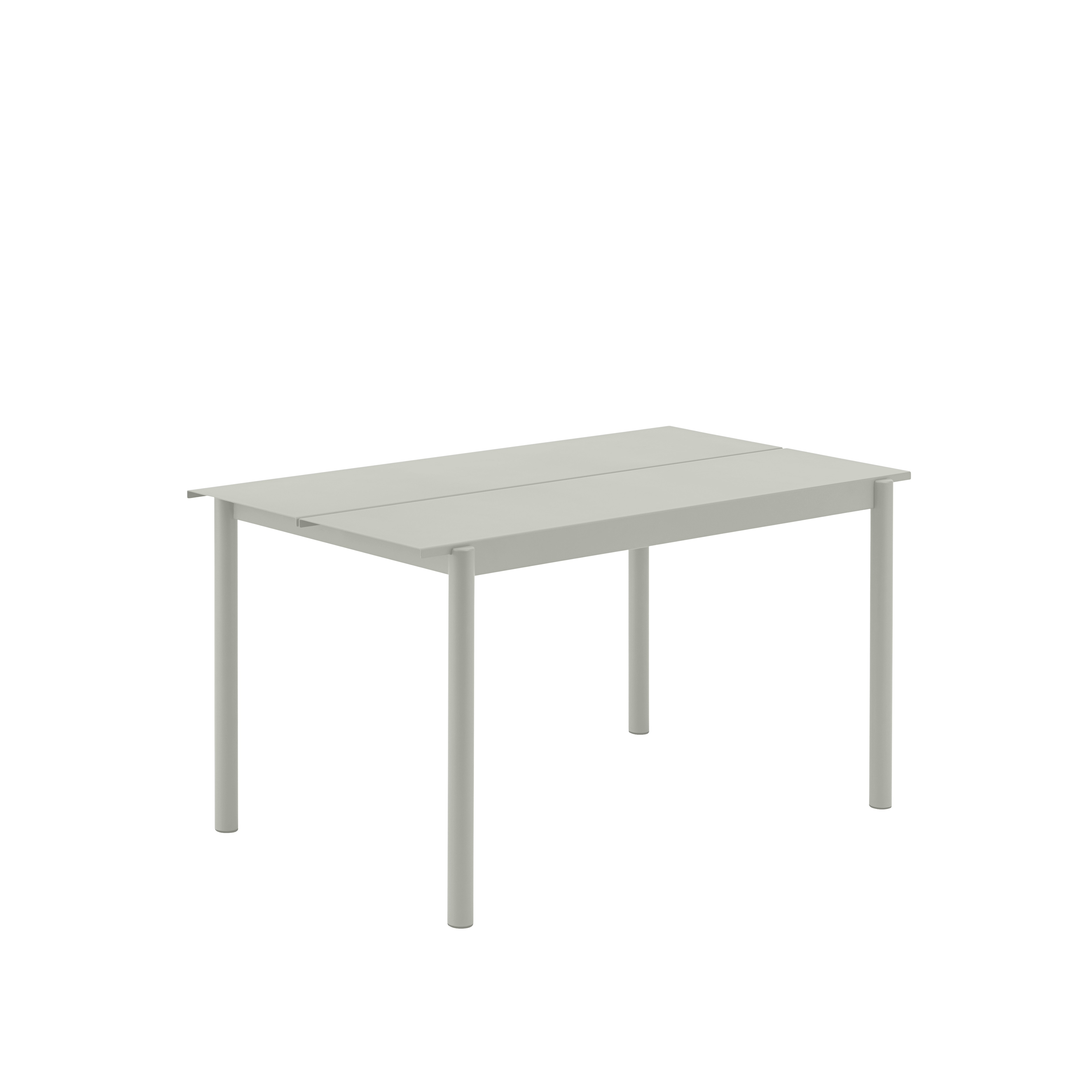 Buiten tafel LINEAR grijs staal