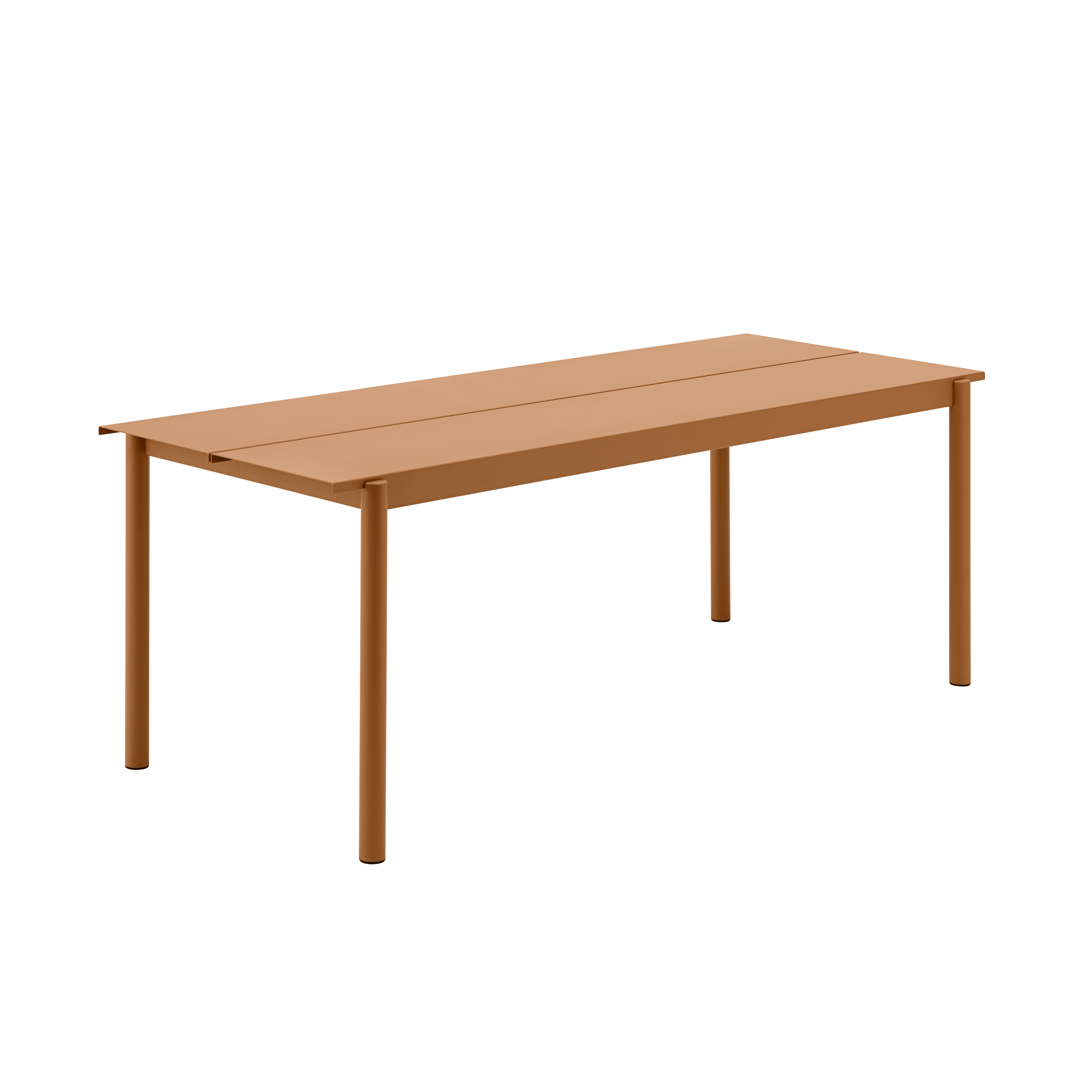 Buiten tafel LINEAR oranje staal