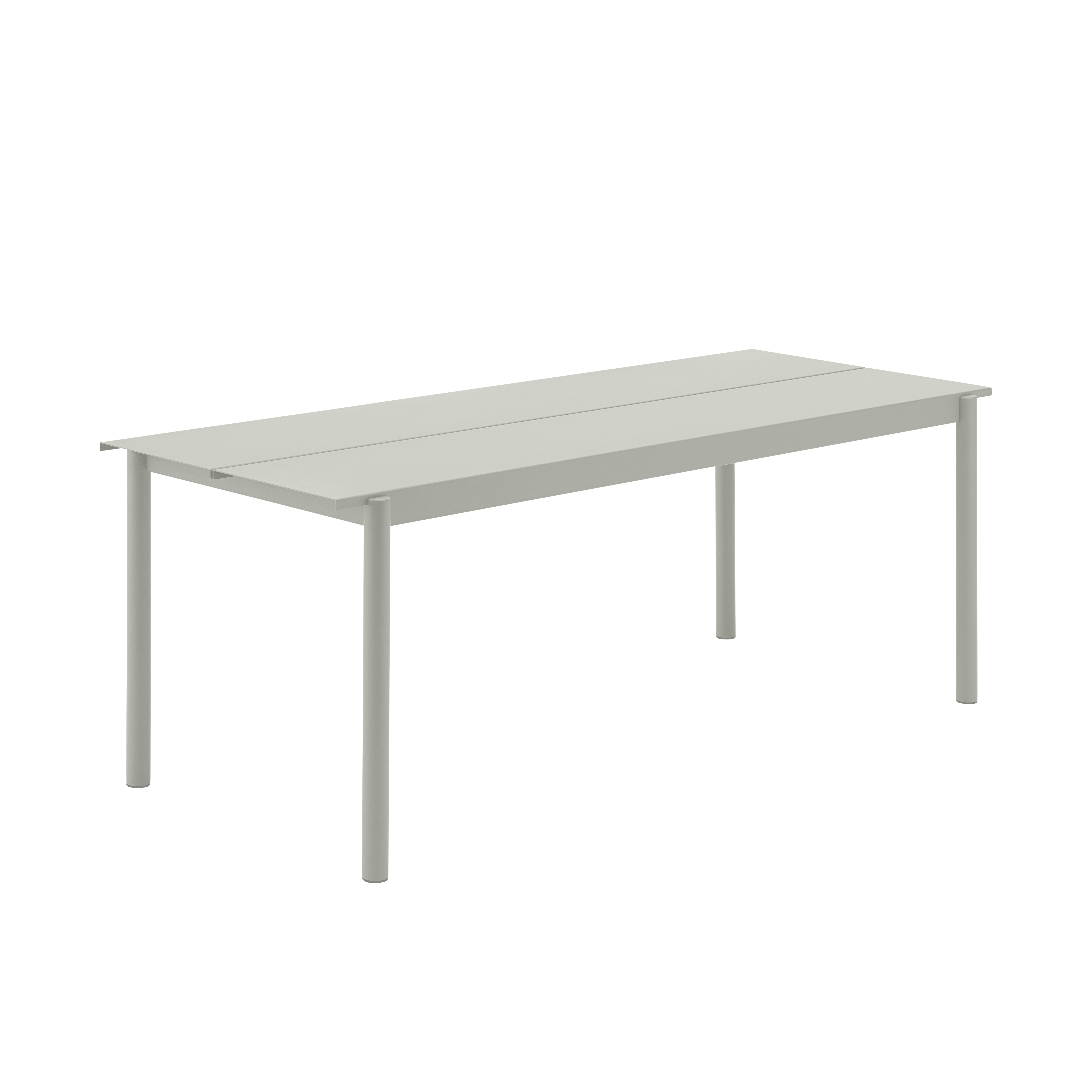 Buiten tafel LINEAR grijs staal