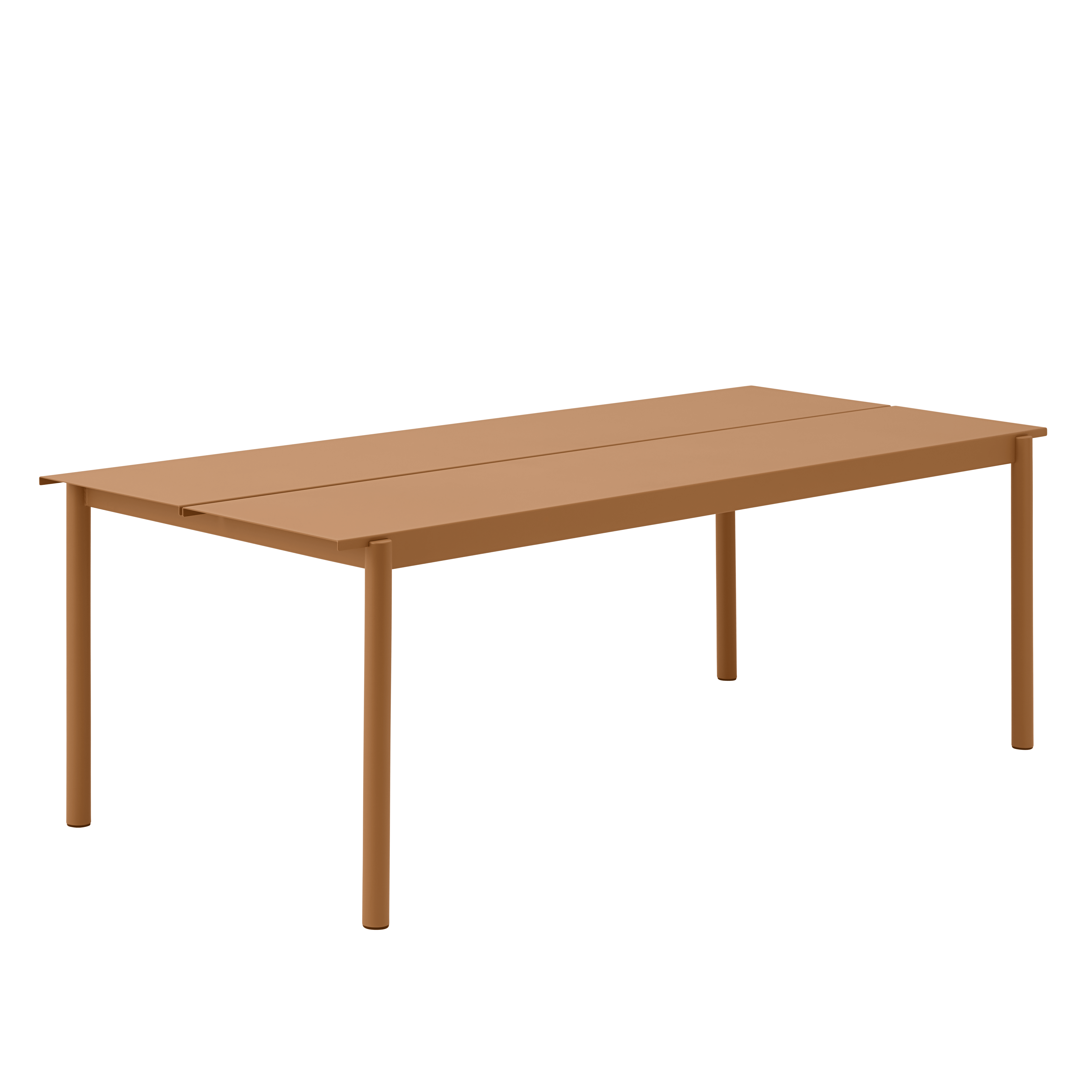 Buiten tafel LINEAR oranje staal