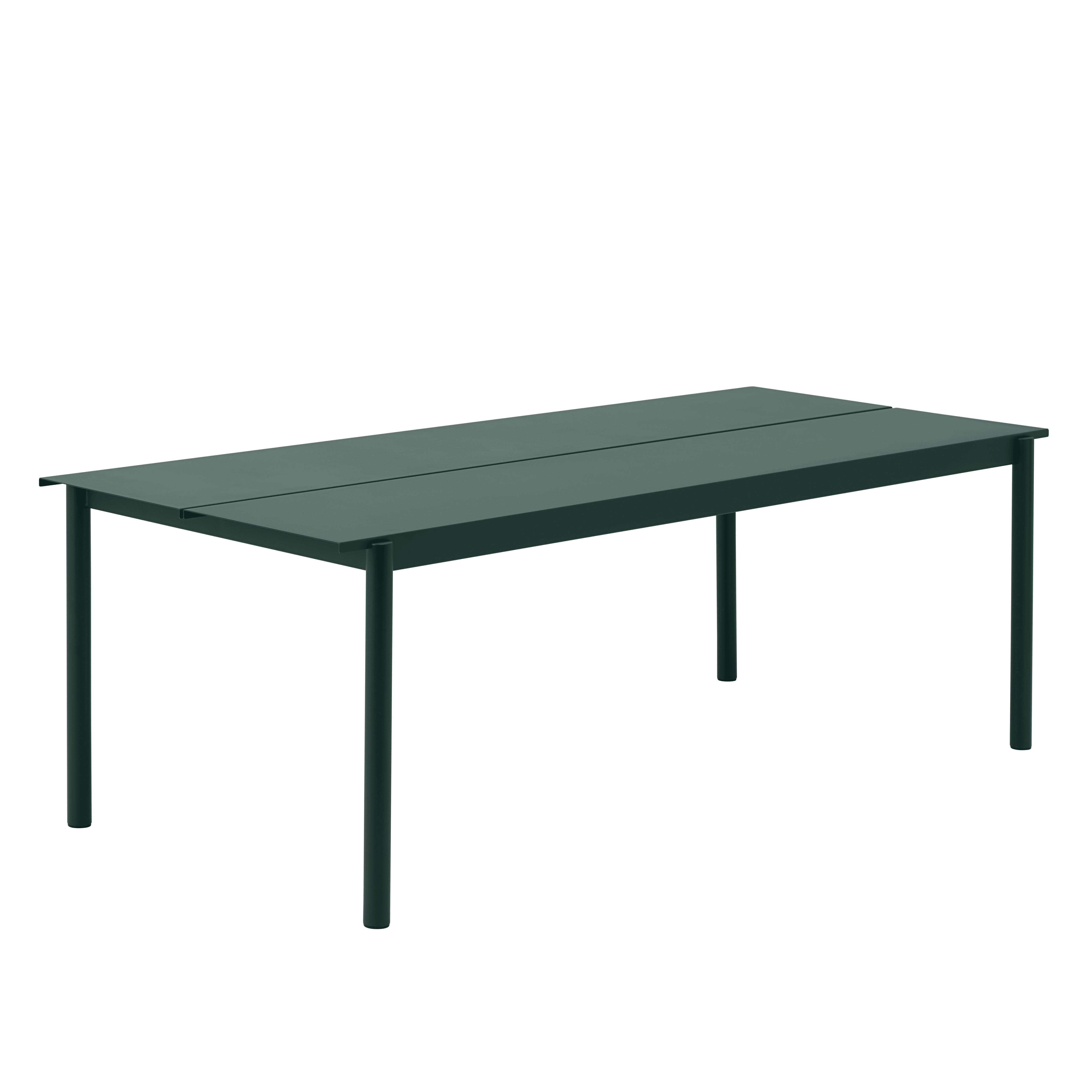 Buiten tafel LINEAR donkergroen staal