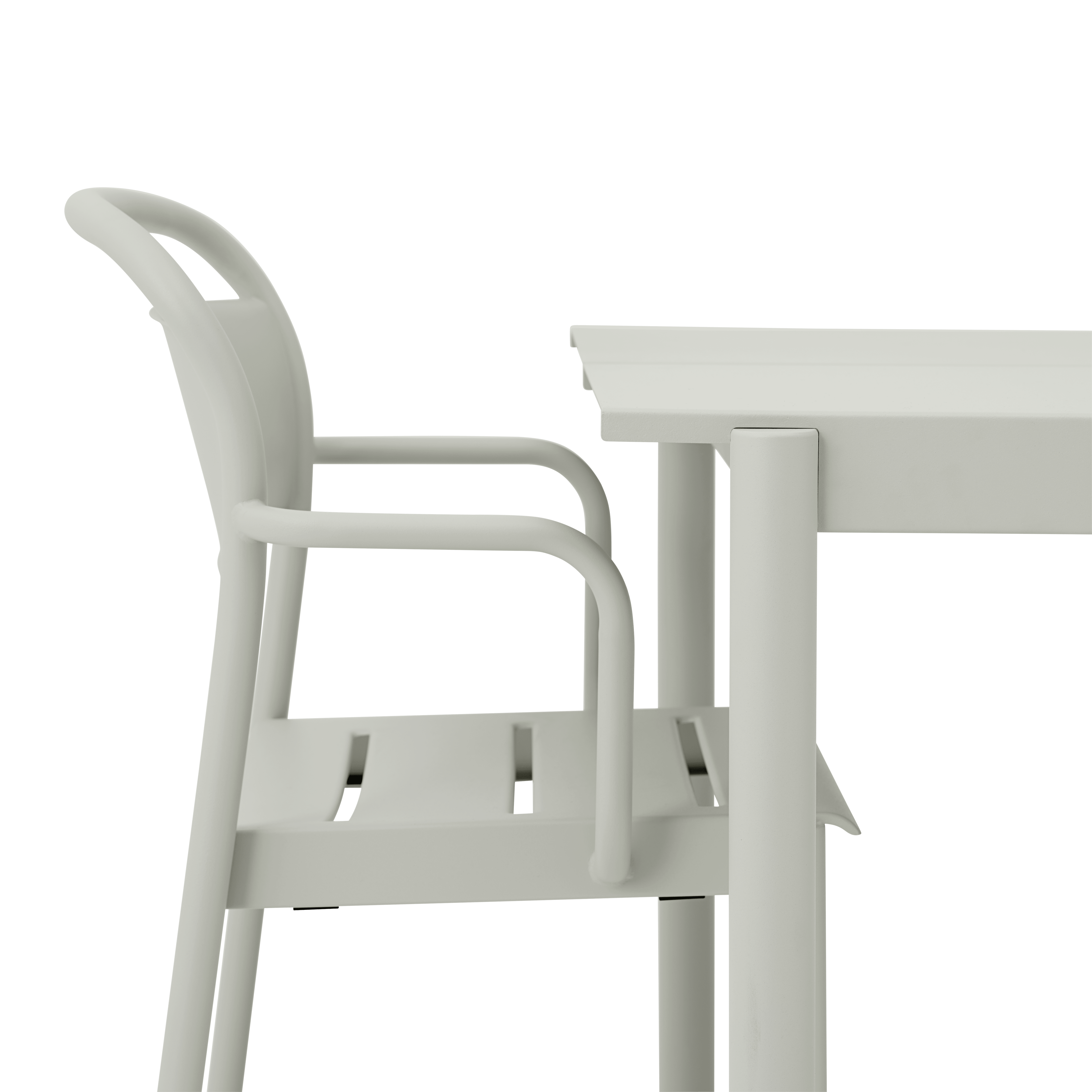 LINEAR Outdoor Armchair Gray Steel