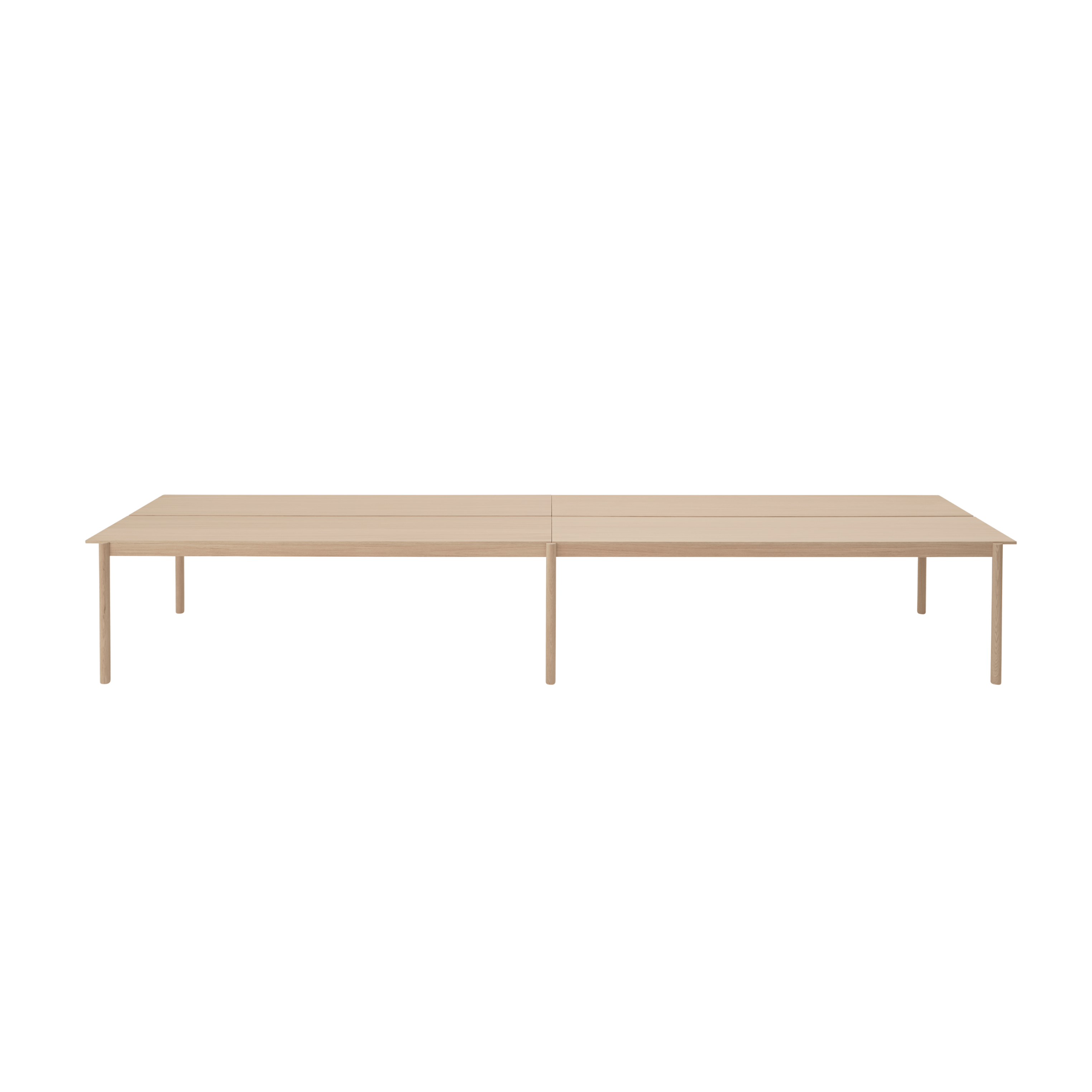 Bureau tafel LINEAR SYSTEM - CONFIGURATIE 2 eikenfineer
