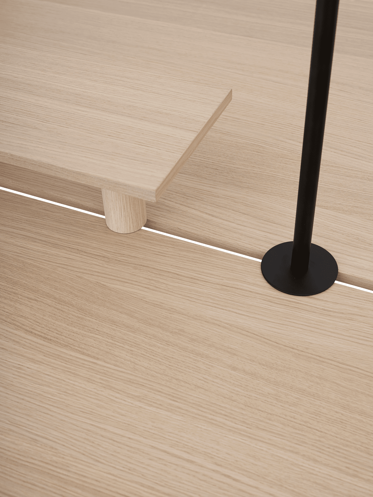 Bureau tafel LINEAR SYSTEM HIGH - CONFIGURATIE 2 eikenfineer