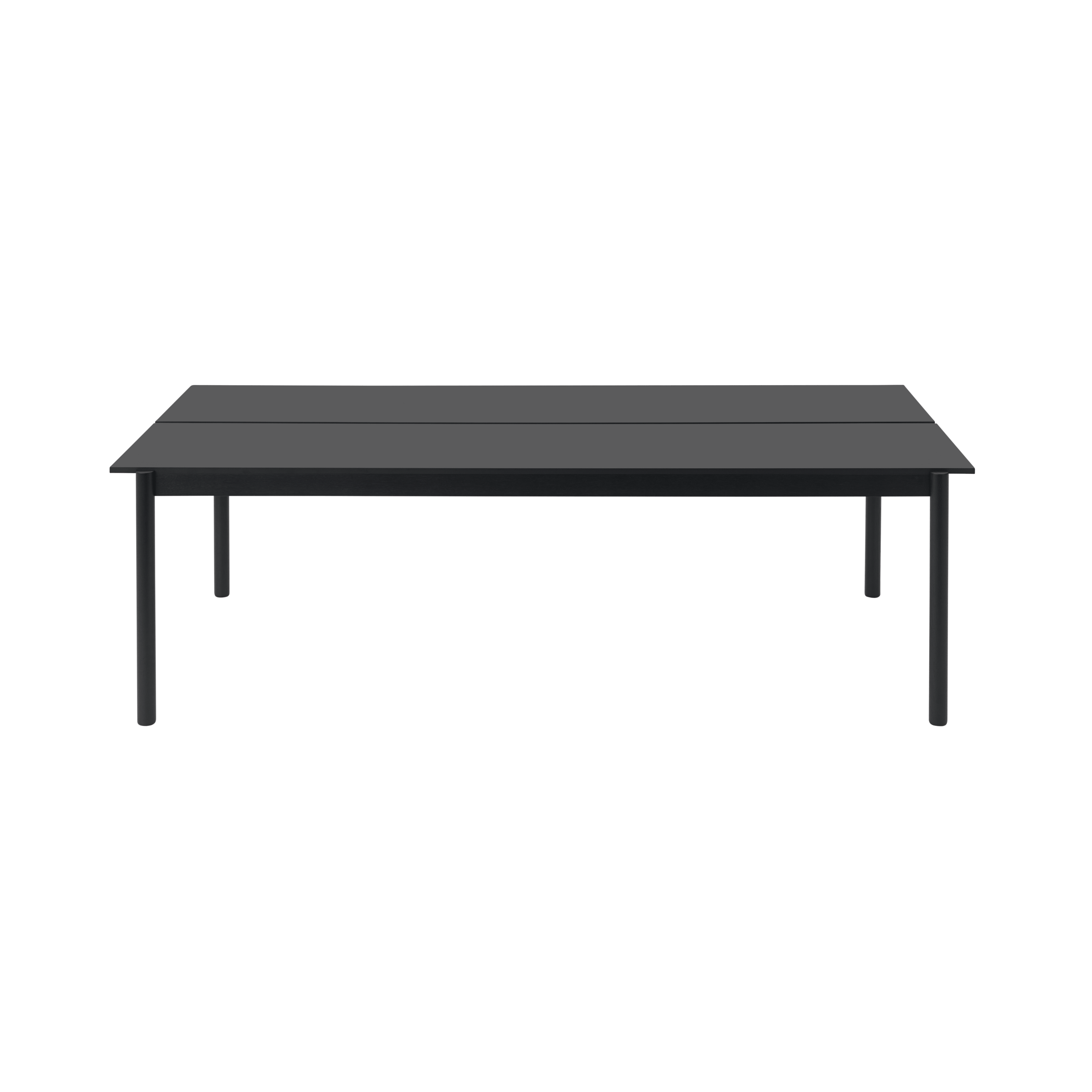Bureau tafel LINEAR SYSTEM zwart nanolaminaat met zwarte basis
