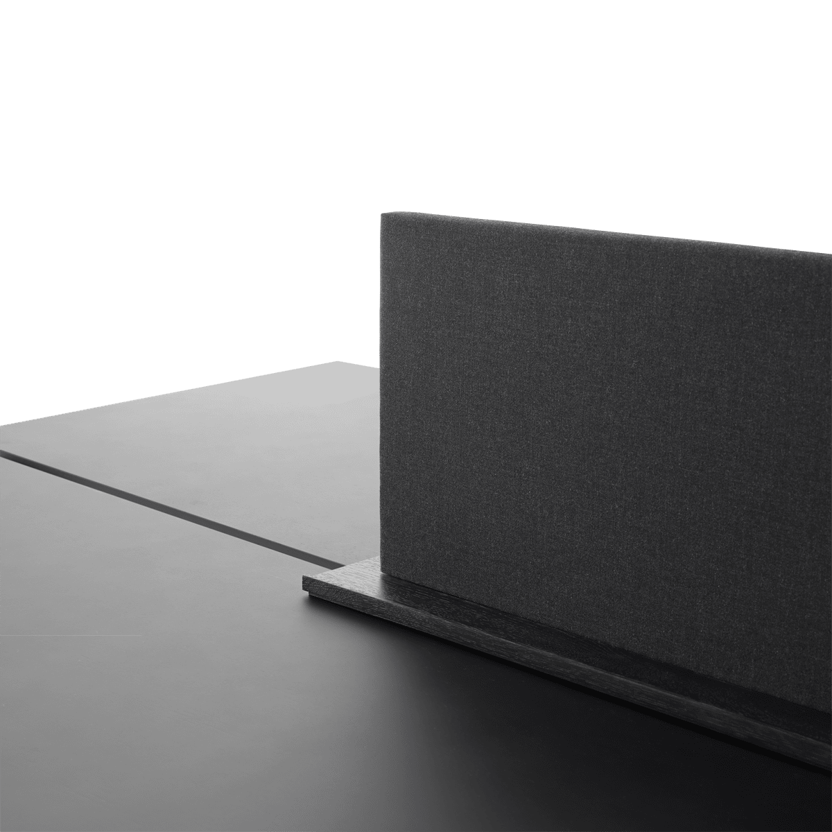 Bureau tafel LINEAR SYSTEM - CONFIGURATIE 1 zwart nanolaminaat met zwarte basis