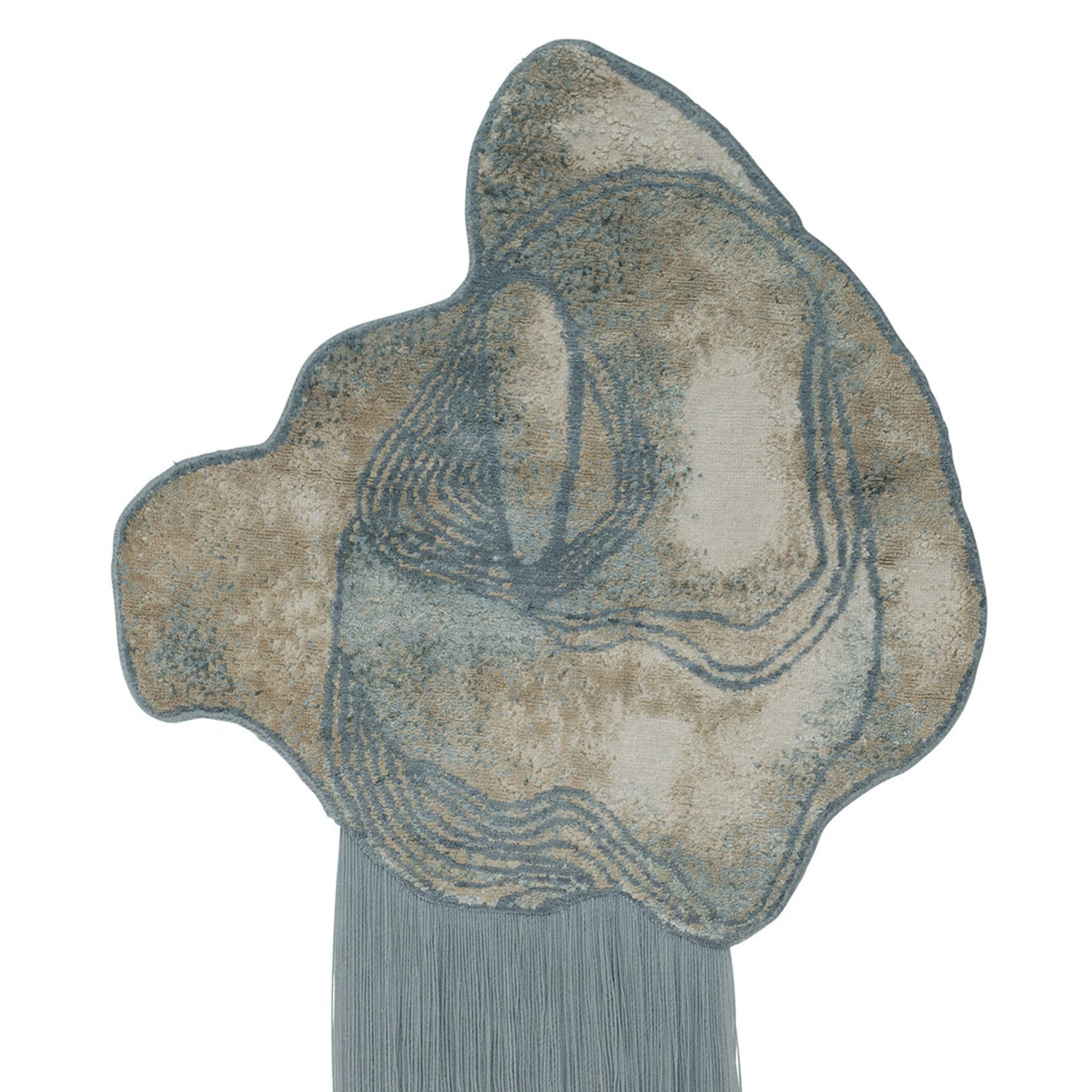 Dekorativer Teppich AQUALLENCE blau mit beige