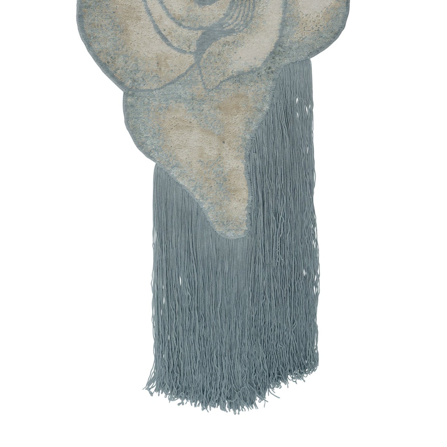 Dekorativer Teppich AQUALLENCE blau mit beige