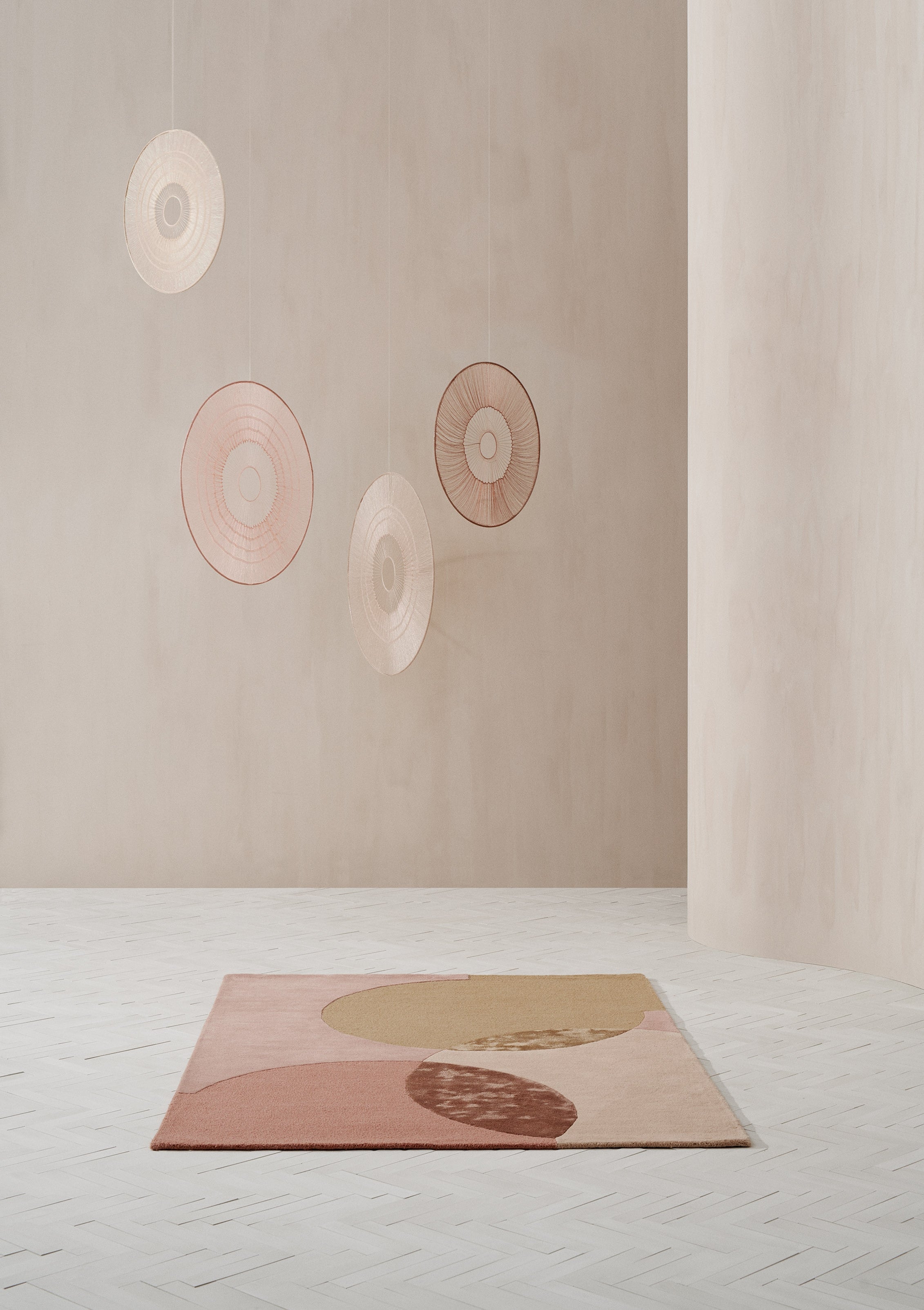 Teppich CALDERA senfgelb mit Rosa