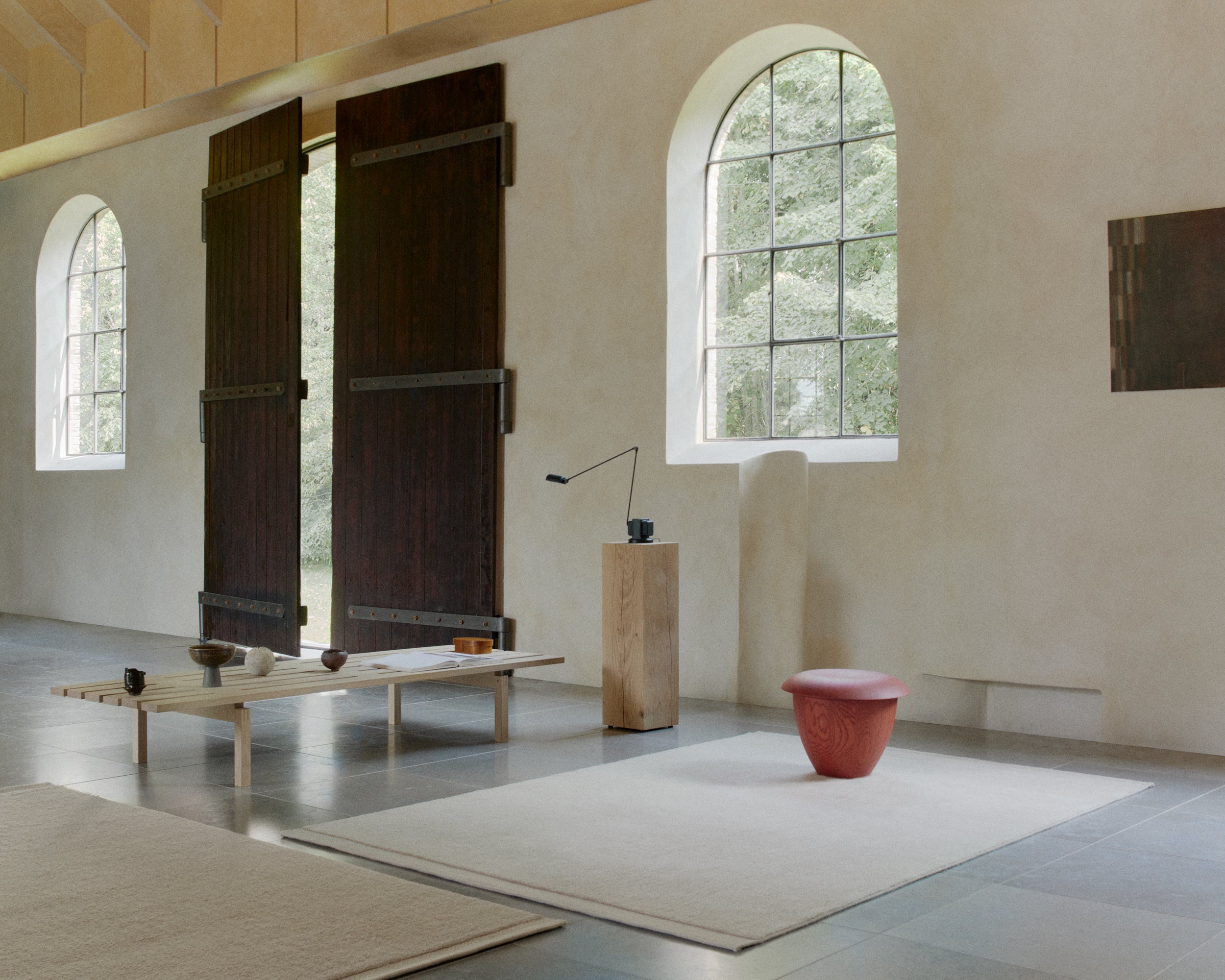 HUSHED FRAME rug light beige