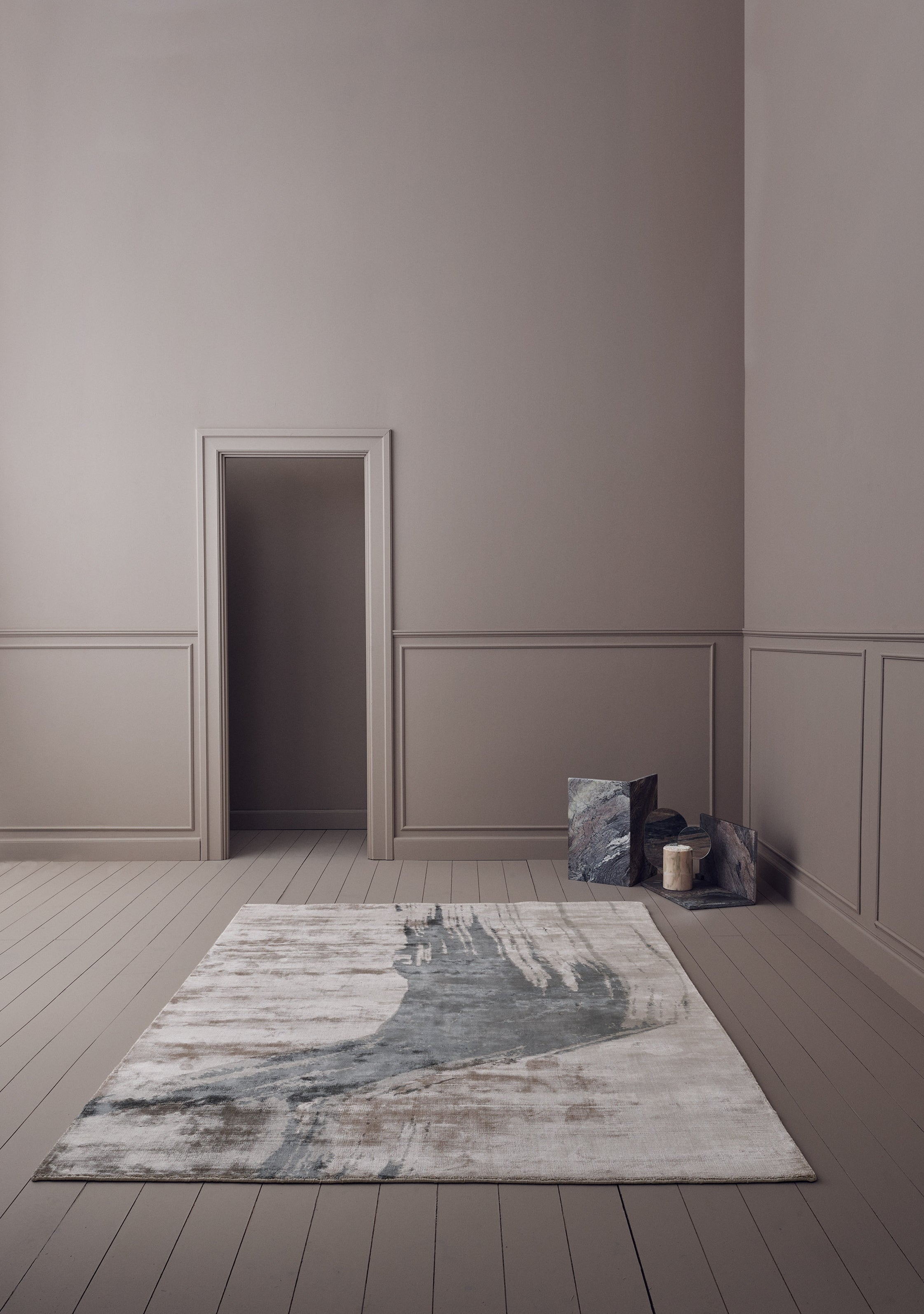 Teppich PENNELLO grau mit beige