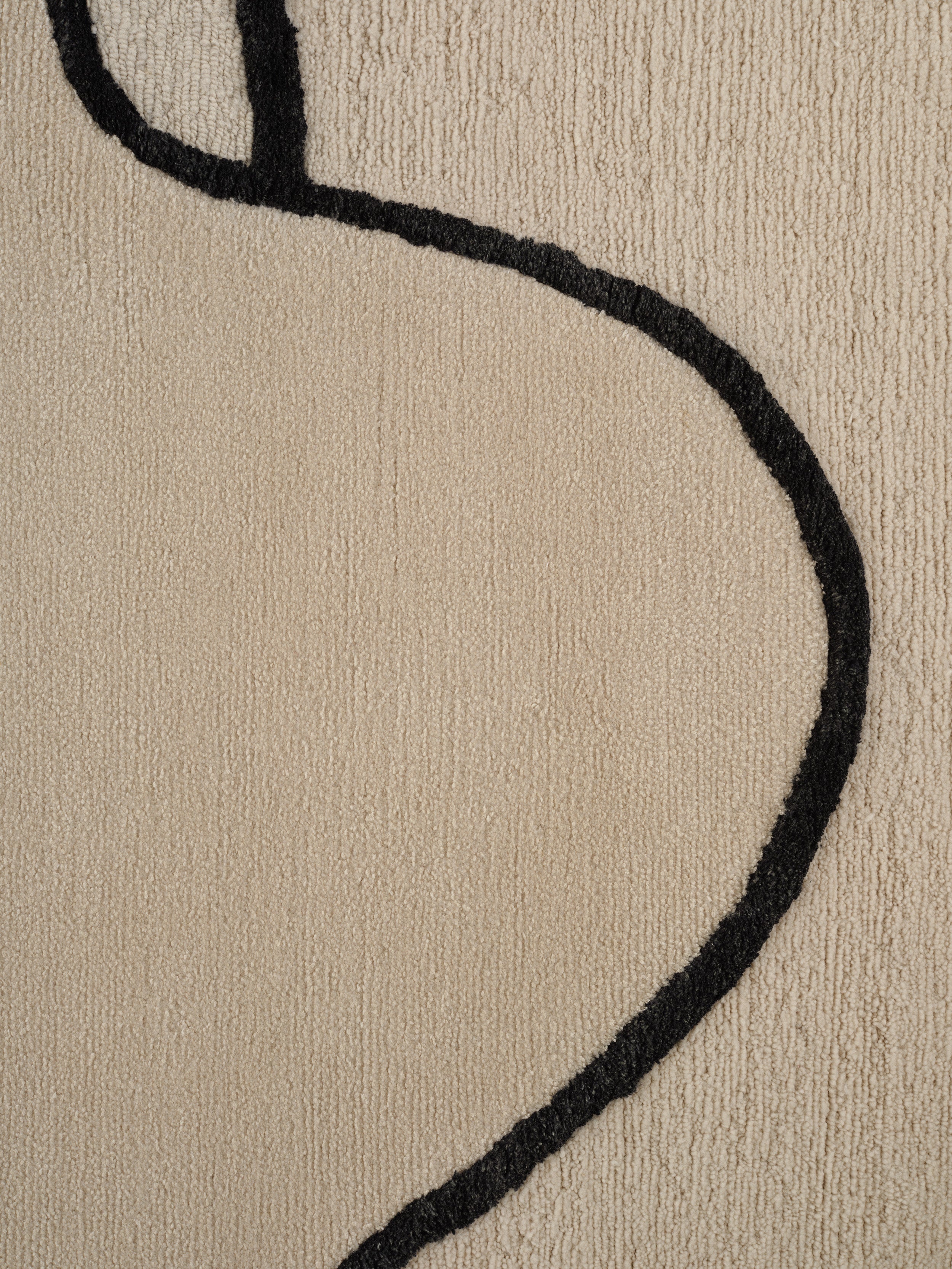 Vloerkleed SELF MIRAGE beige met zwart