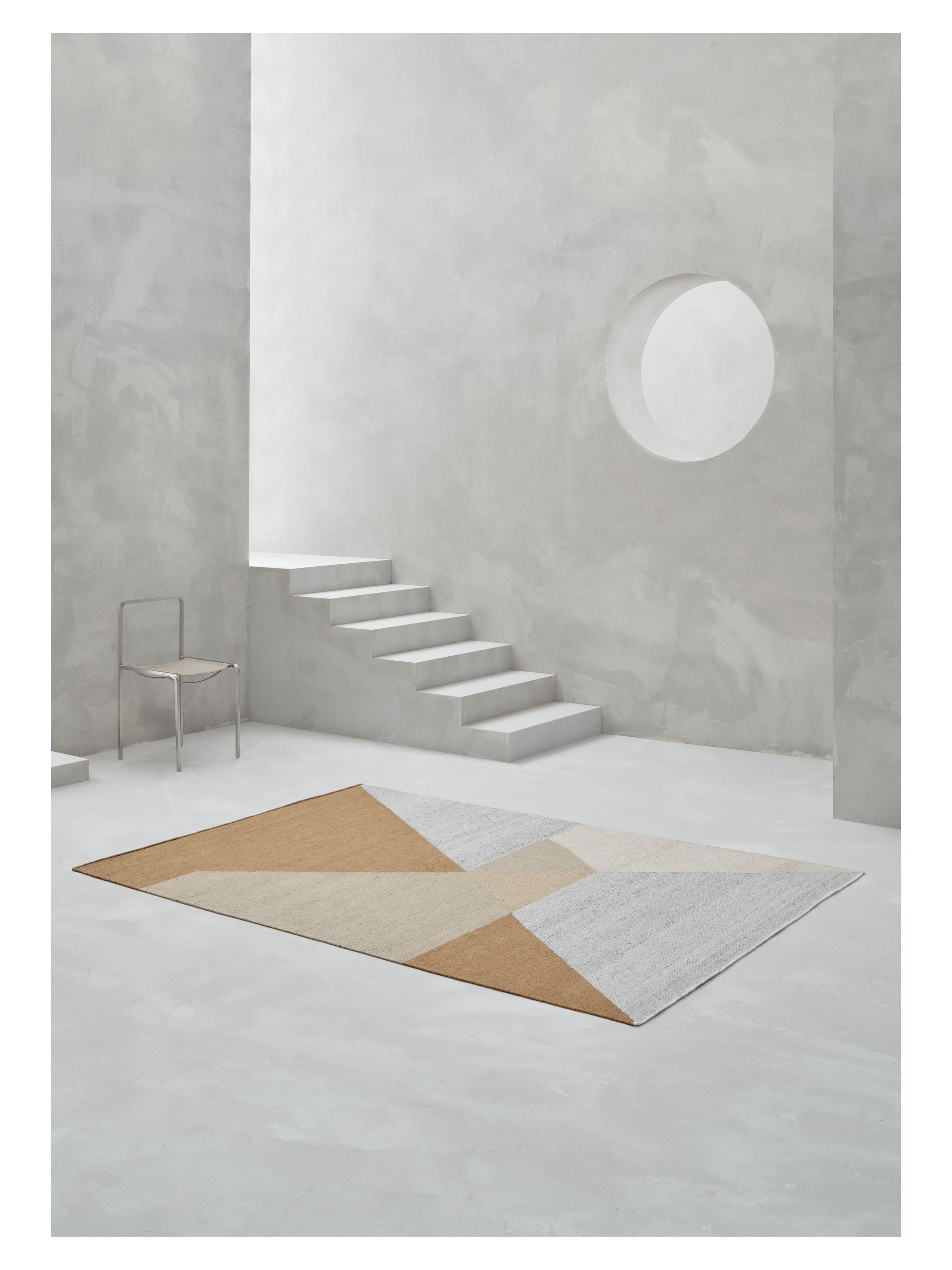 Teppich SNEFRID senfgelb mit beige