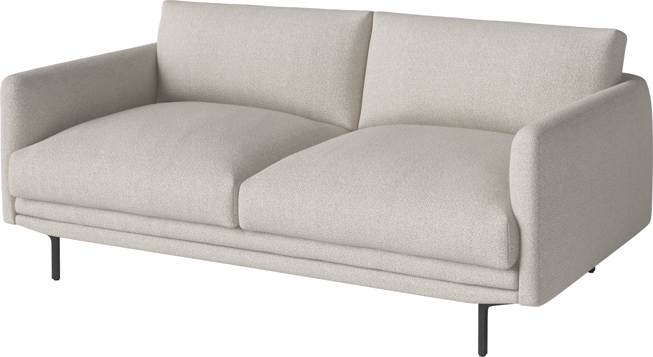 Sofa 2-zits LOMI zwarte metalen basis