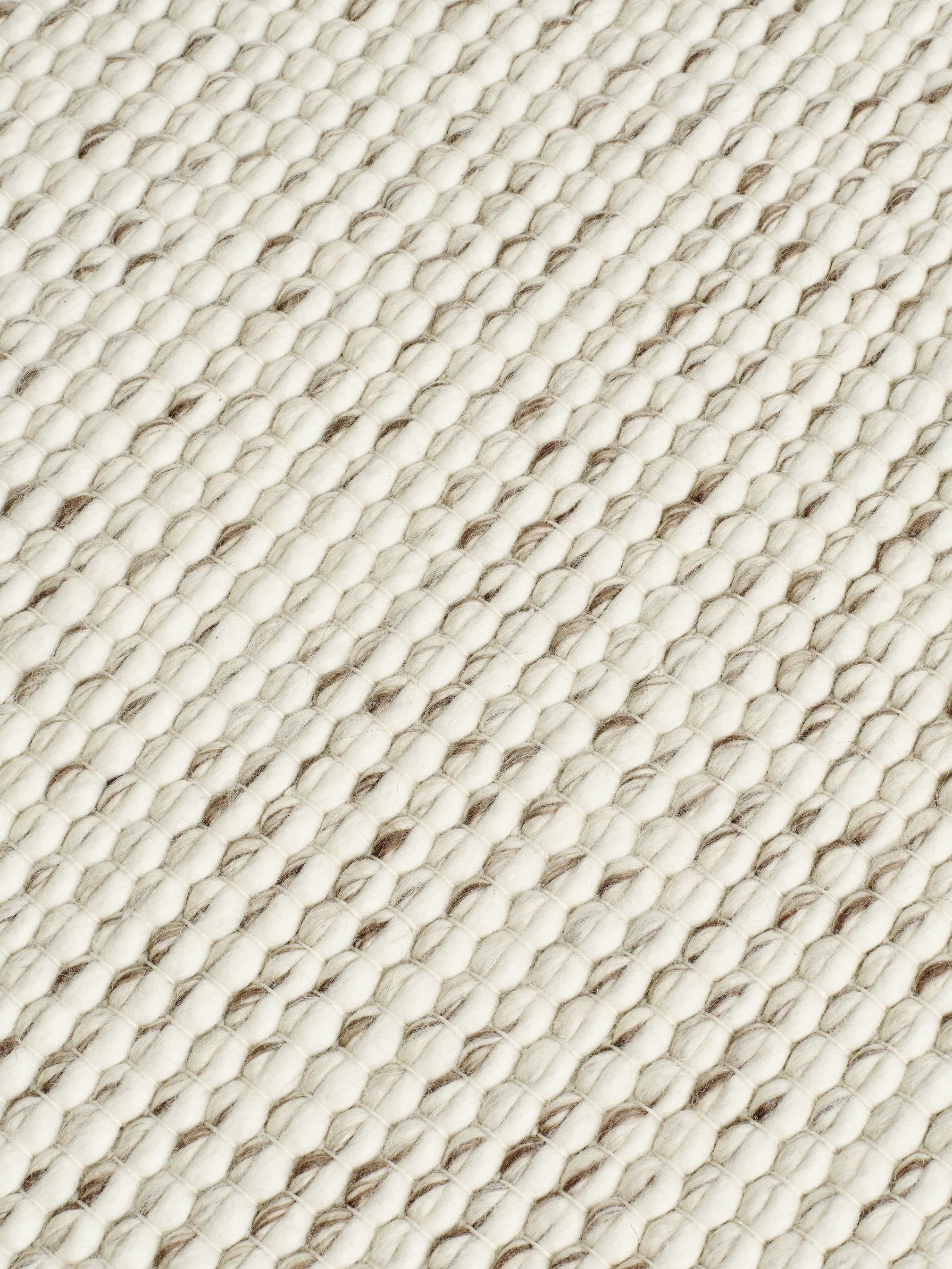 Teppich LOOPY cremefarben mit braunem