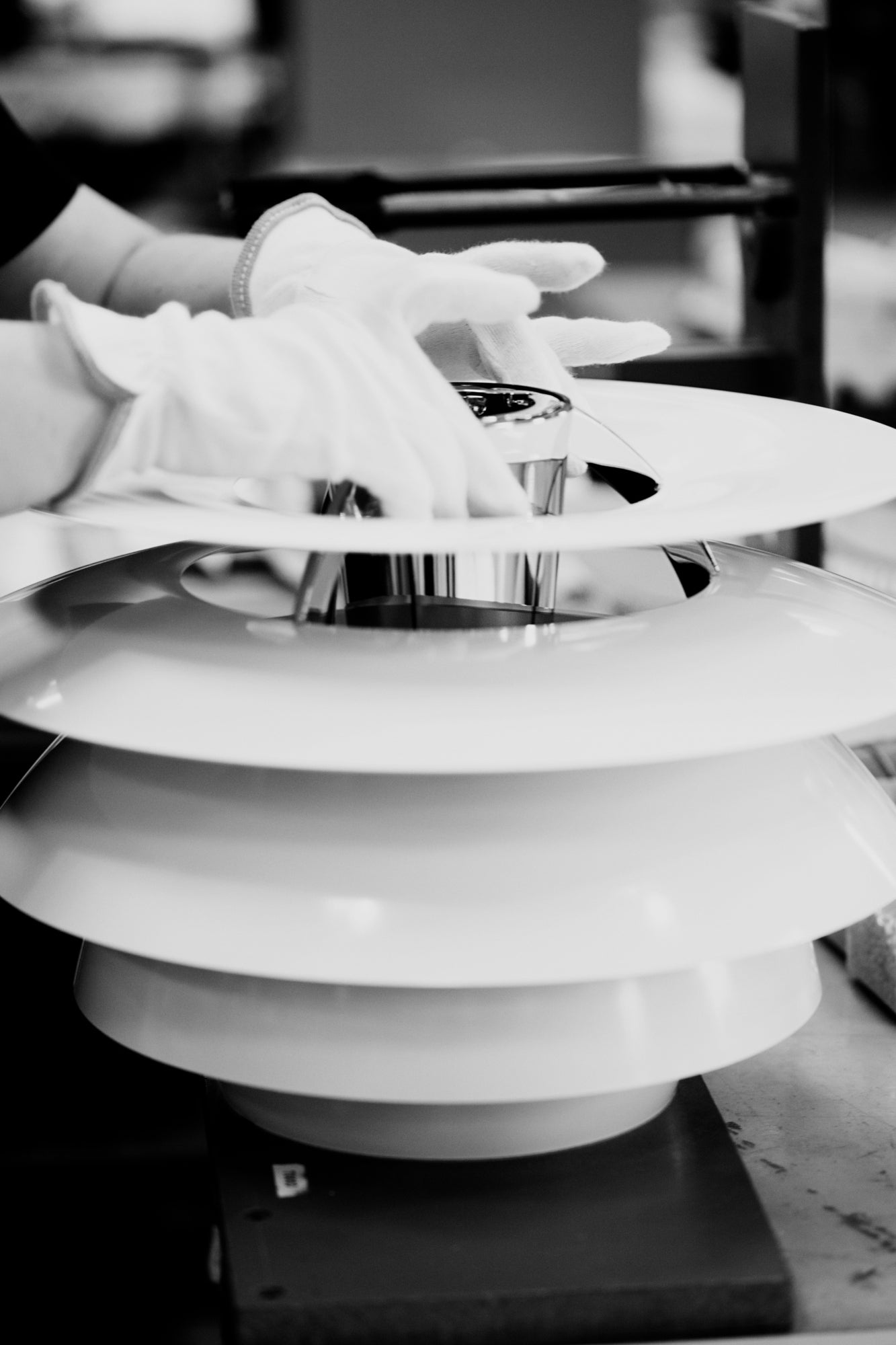 Hanglamp PH SNOWBALL wit met chroomafwerking