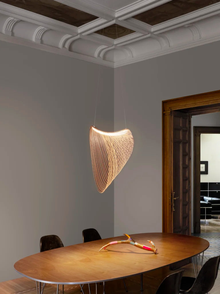 Hanglamp ILLAN met houten kap
