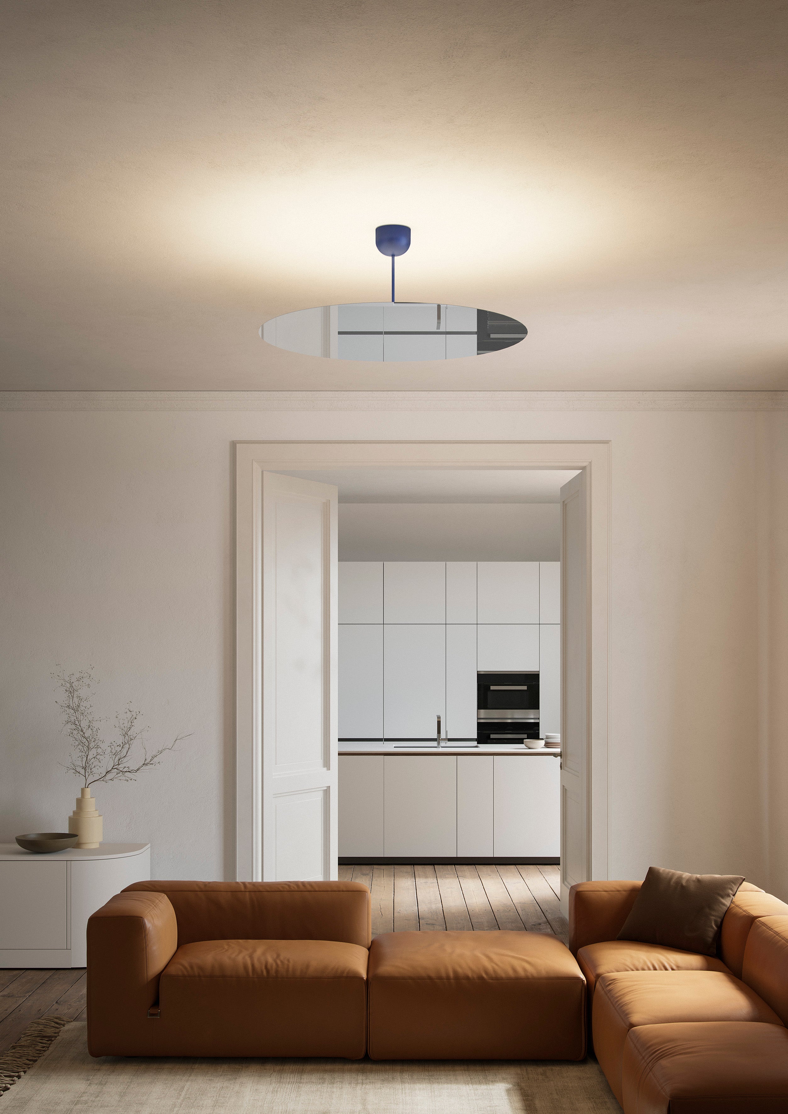 Hanglamp MILLIMETRO messing met spiegel effect