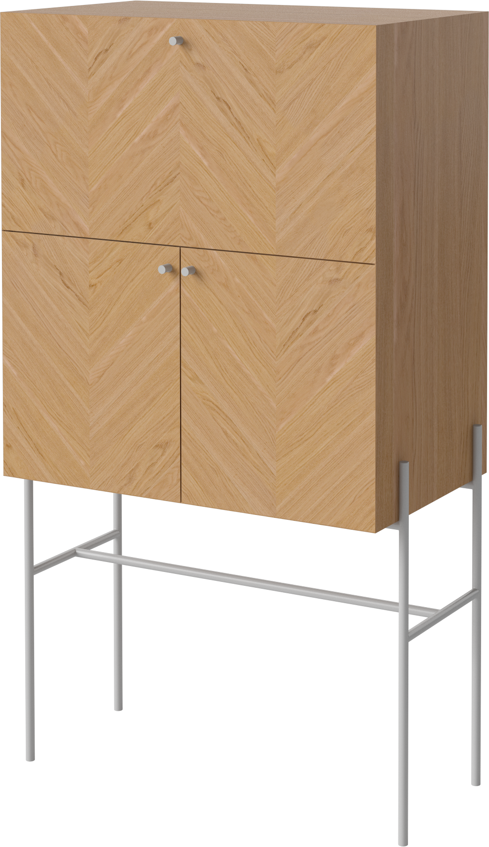 LUXE barmeubel eikenhout met grijze basis