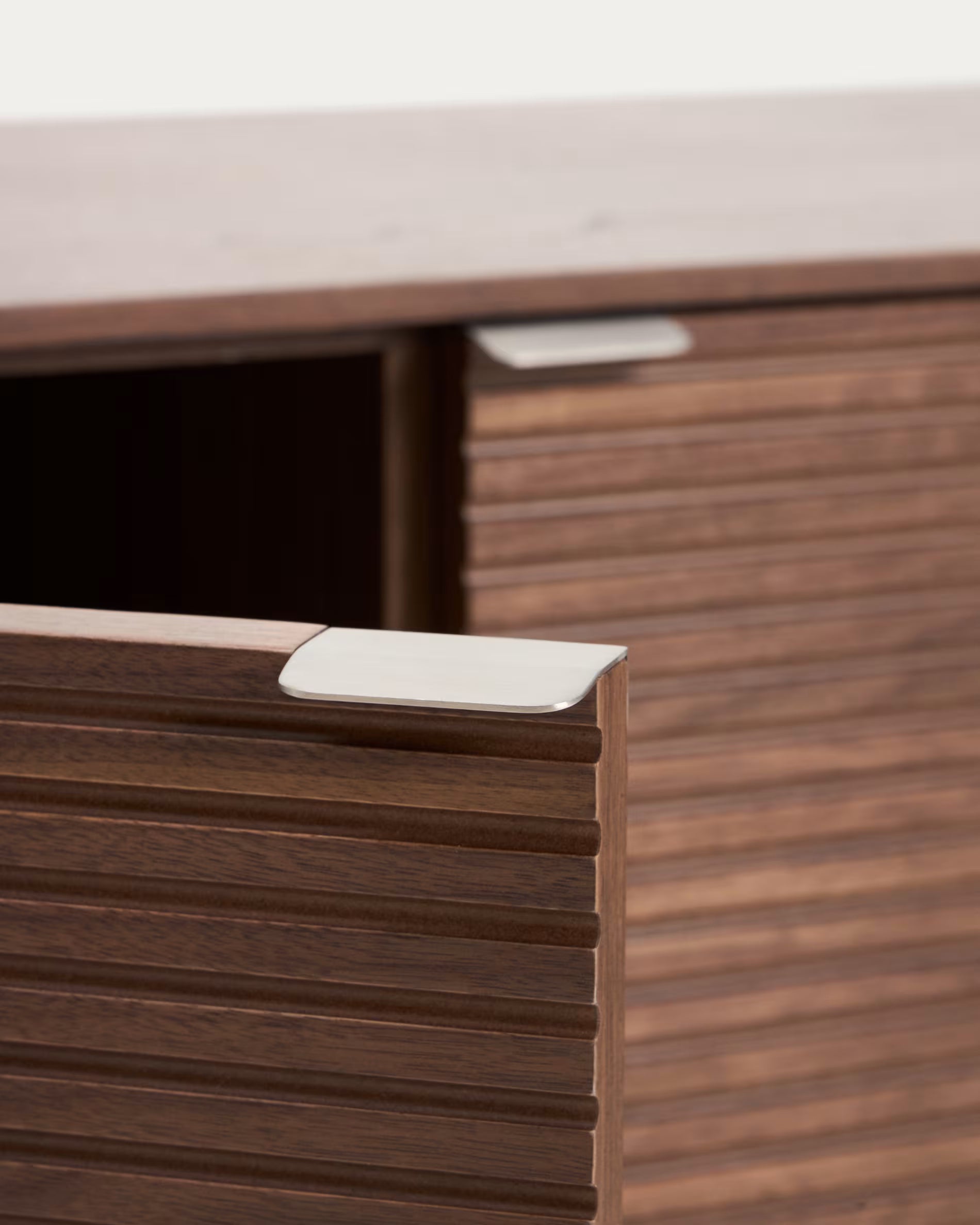 RTV-Sideboard NORLEN dunkelbraun Nussbaumfurnier