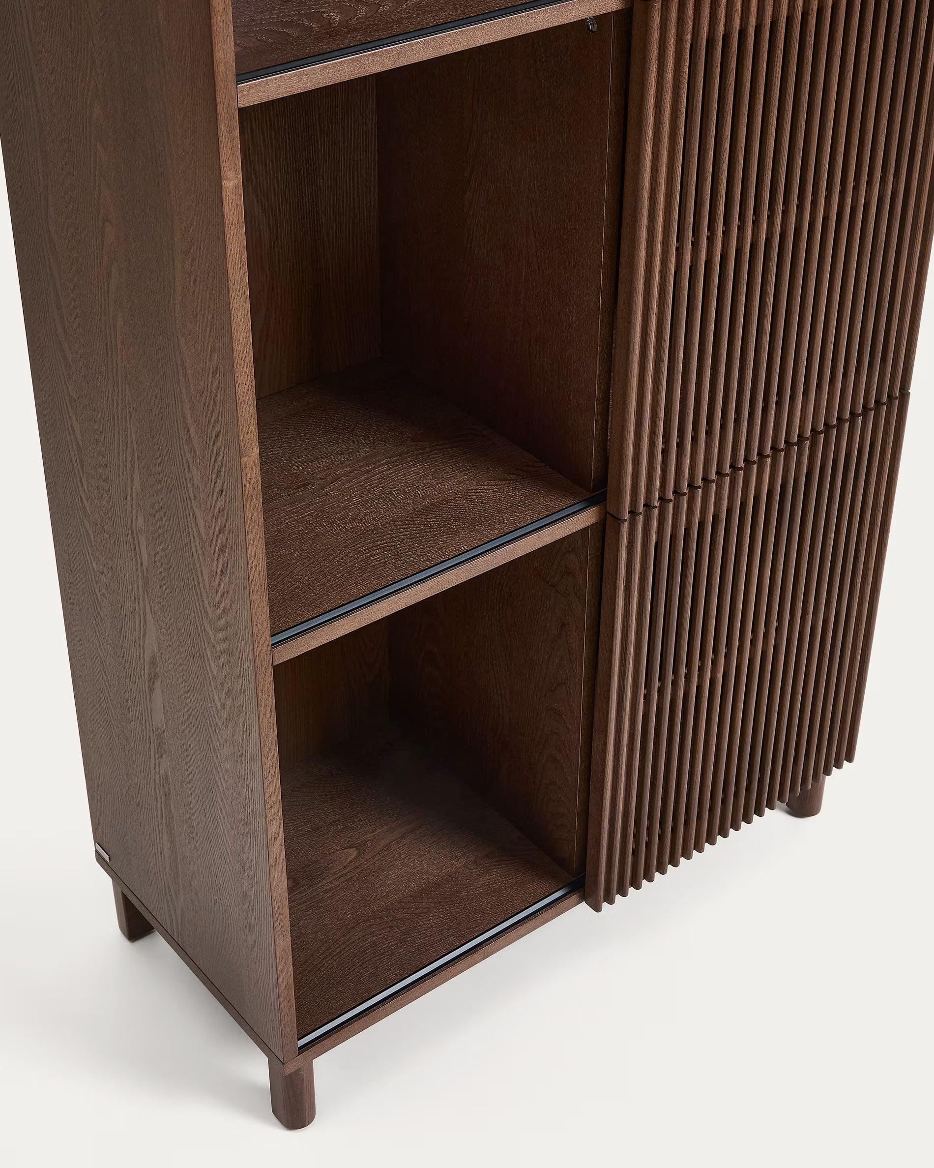 BEYLA Shelf dark brown ash wood