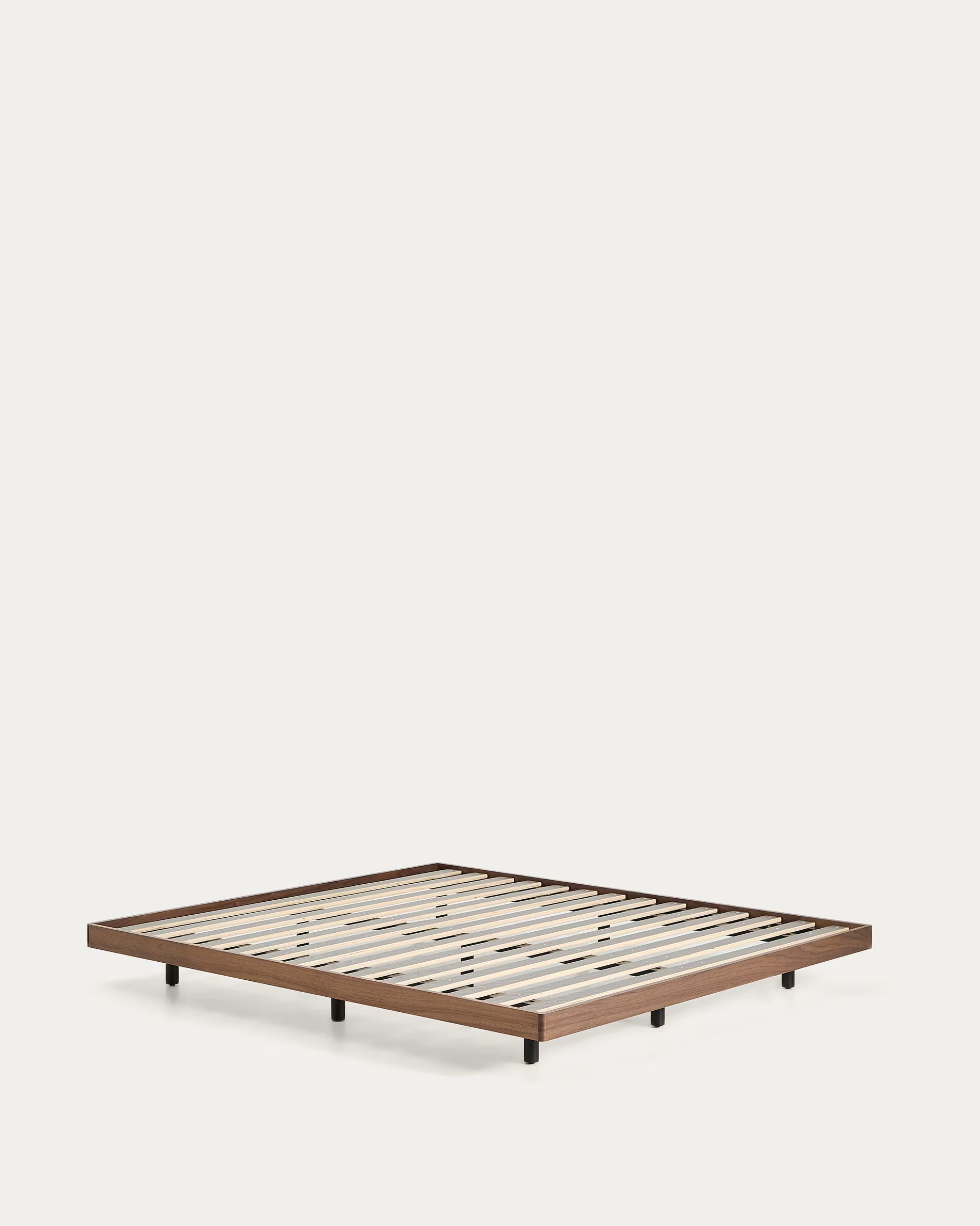 Basis van het bed NORLEN donkerbruin notenhoutfineer