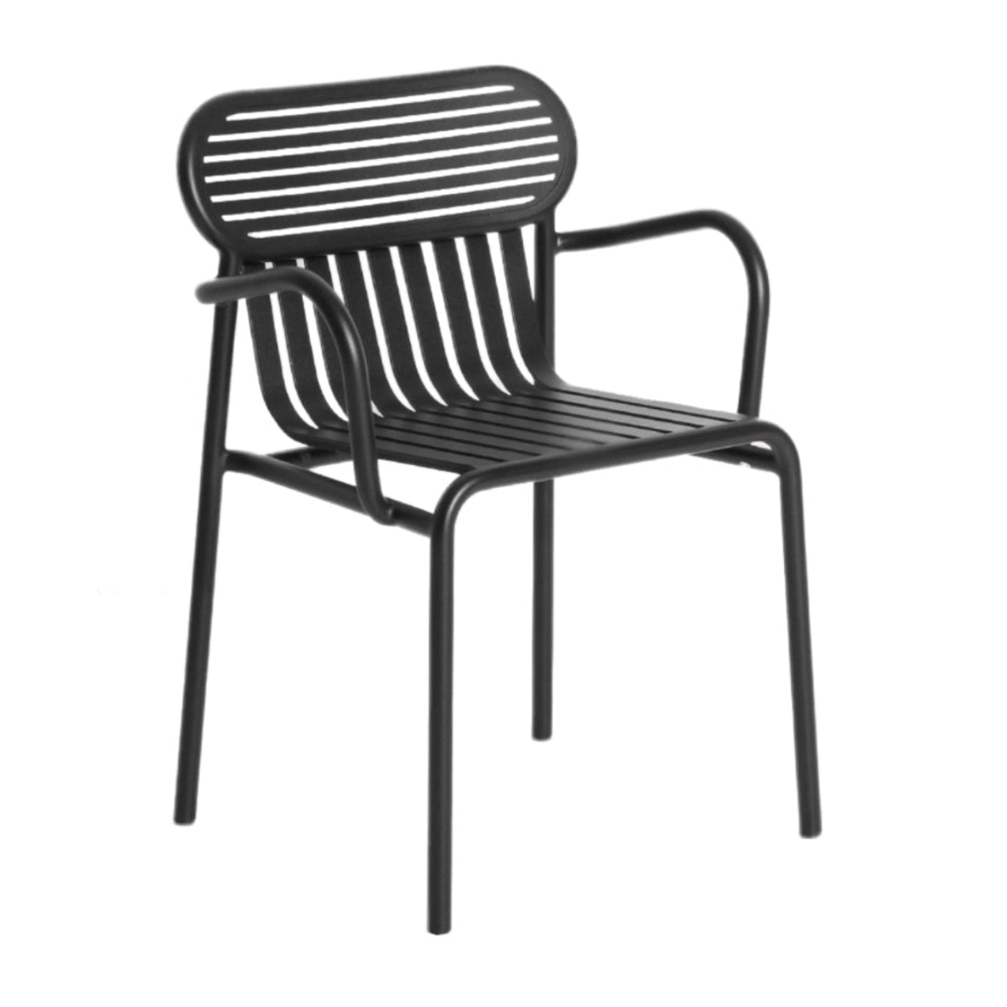 Tuinstoel met armleuningen WEEK-END zwart