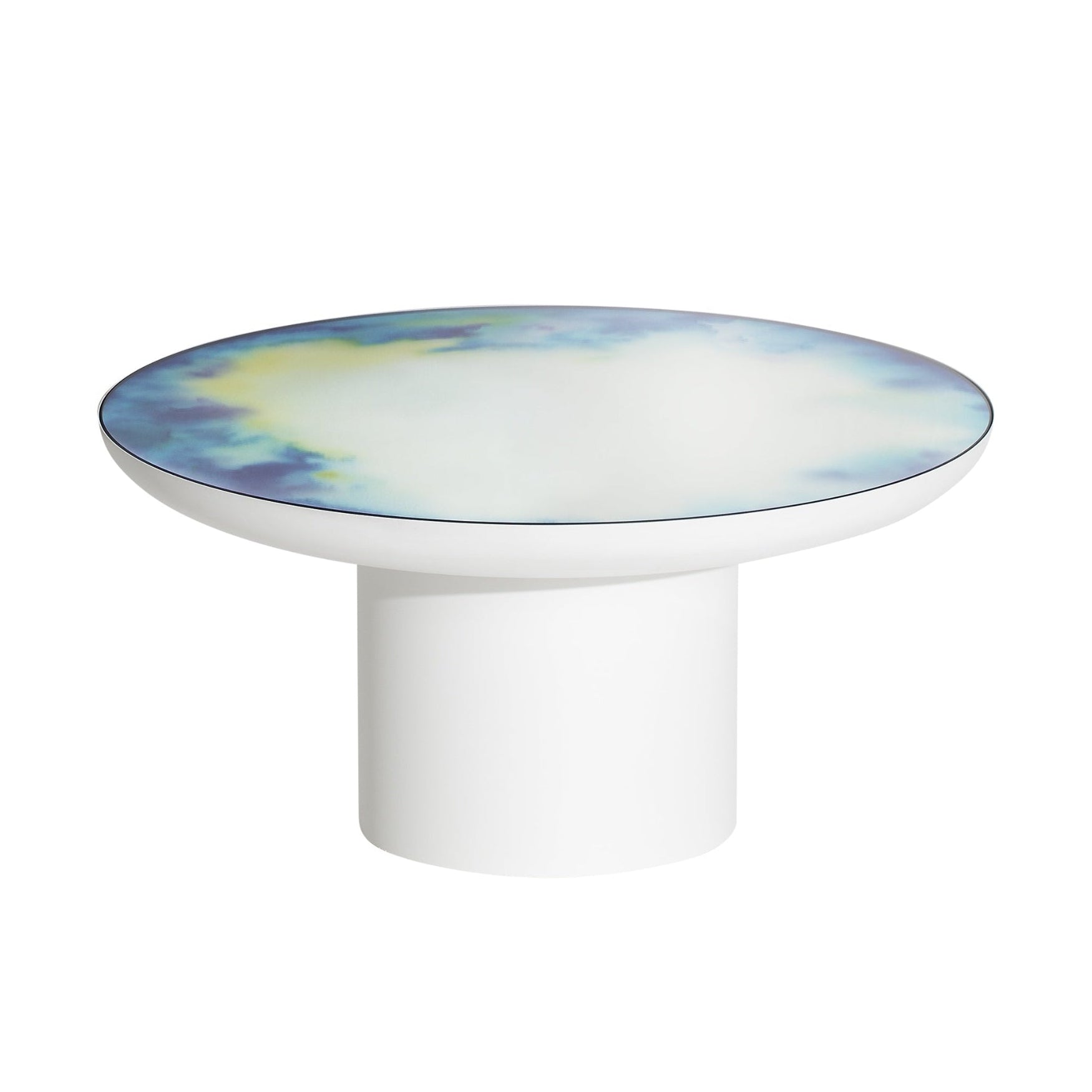 Witte koffietafel FRANCIS met een spiegelblad