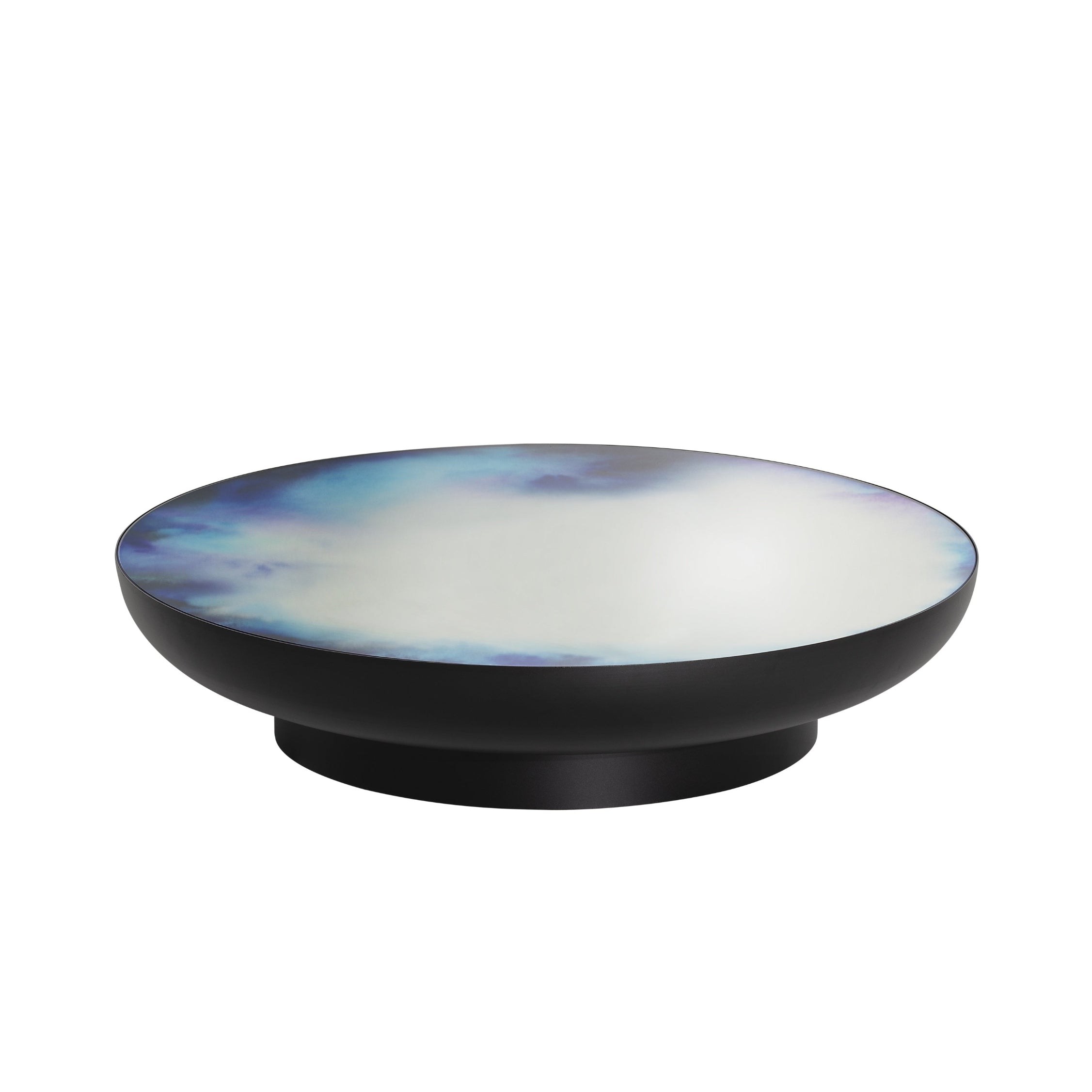 Koffietafel FRANCIS zwart met een spiegelblad