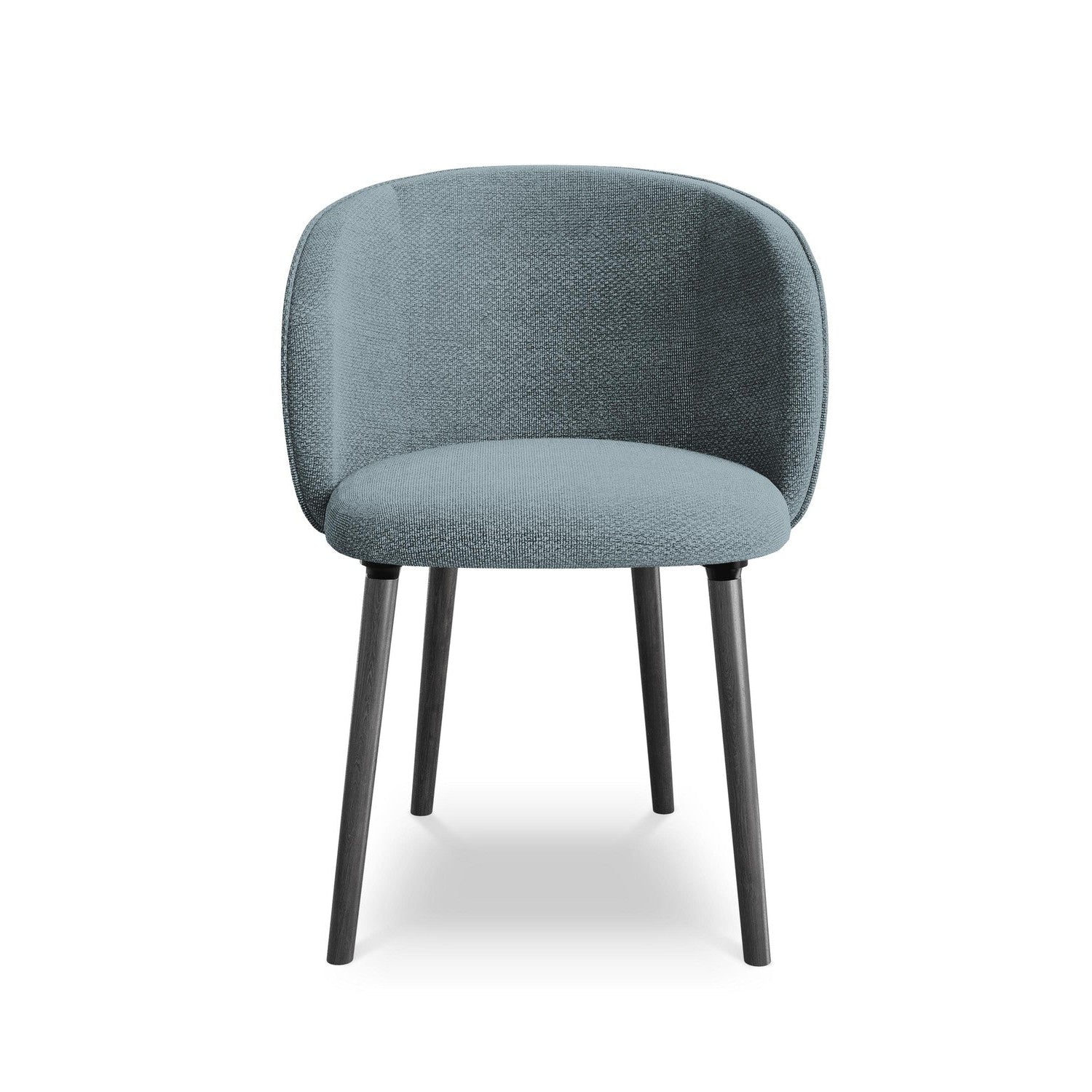 MAIA Chair in Denim Blue Boucle with Black Oak Base