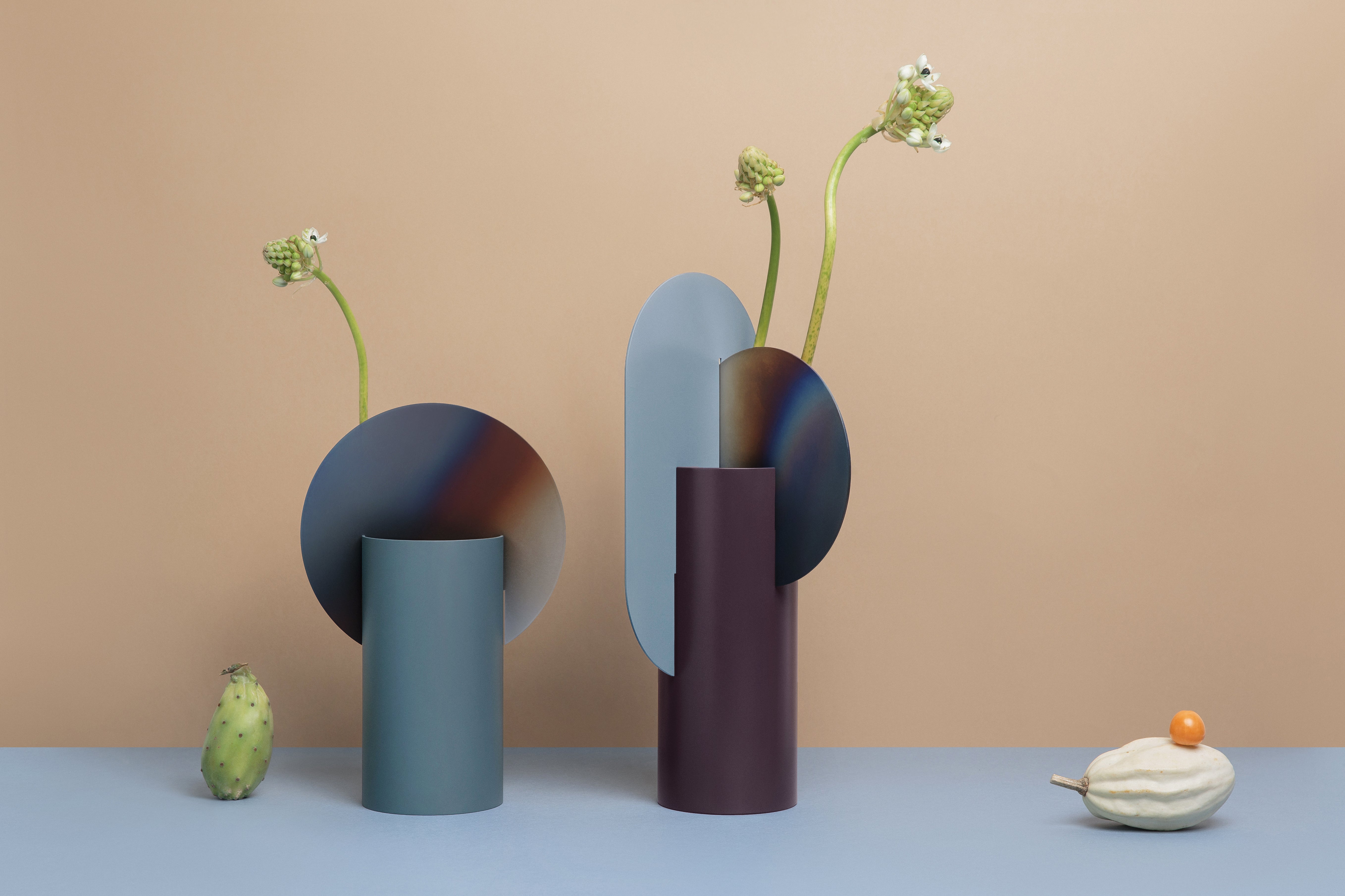 Vaas MALEVICH - GENUMMERDE EDITIE blauw met gebrand staal