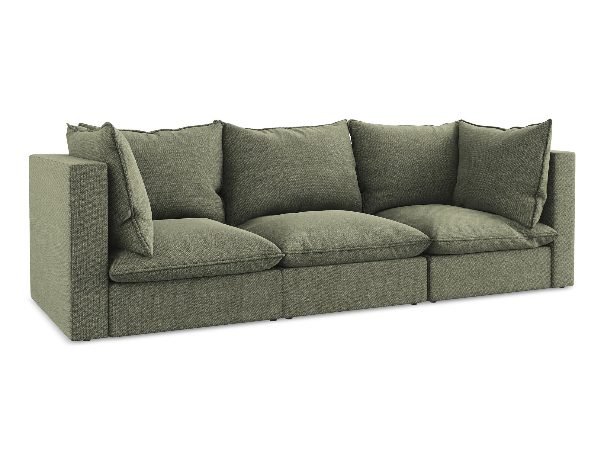 Sofa 3-zits MANAO olijfgroene boucle
