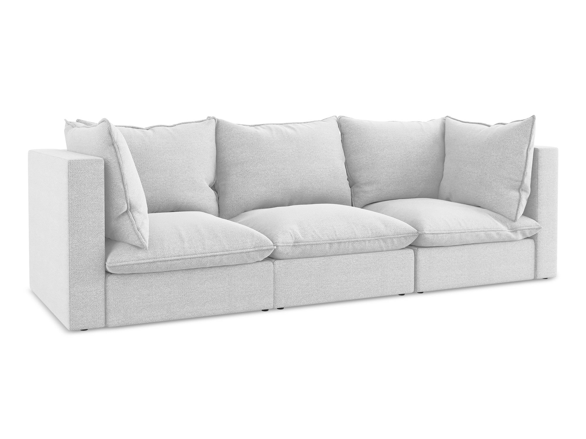 Sofa 3-zits MANAO zilver boucle