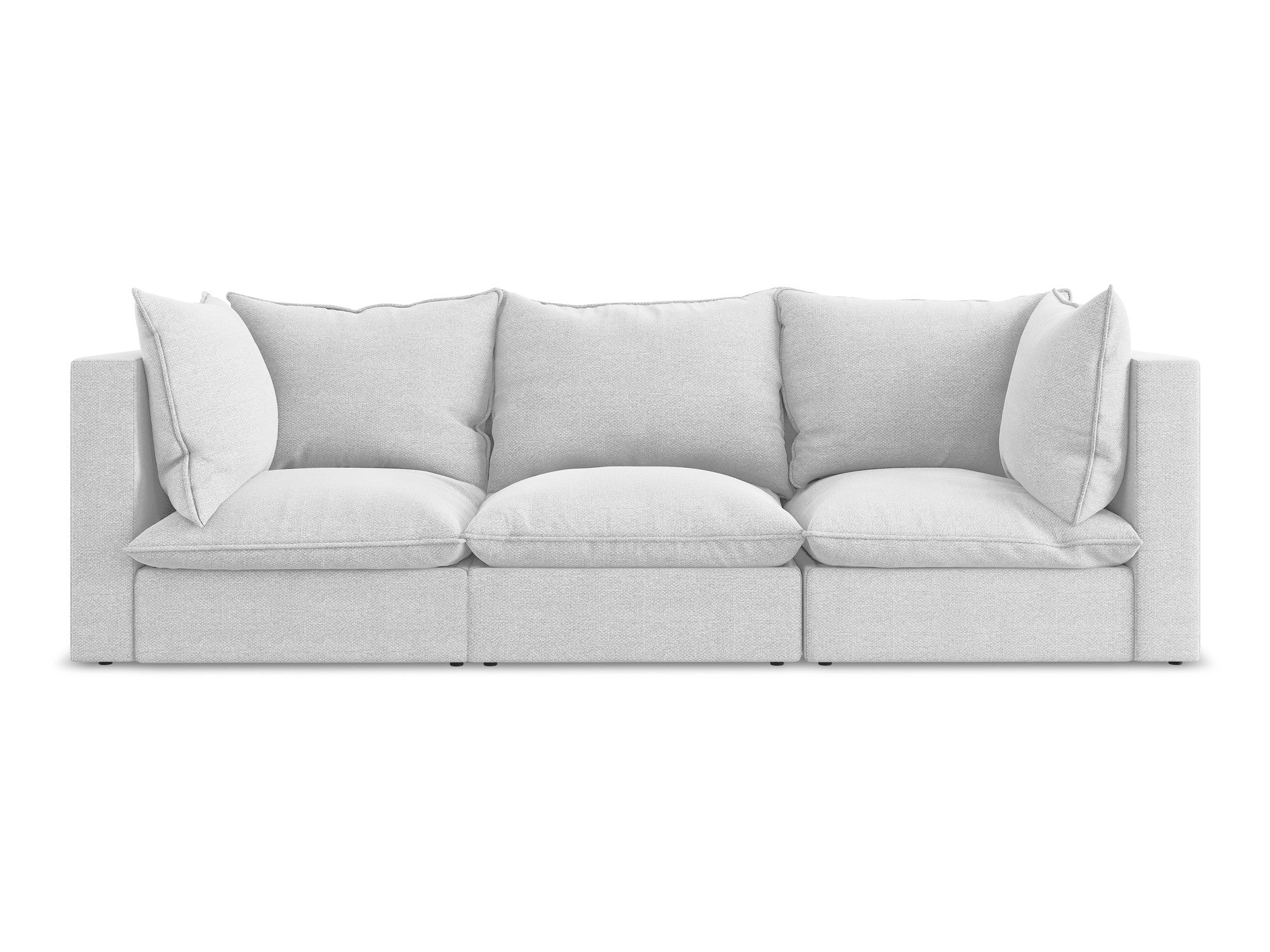 Sofa 3-zits MANAO zilver boucle