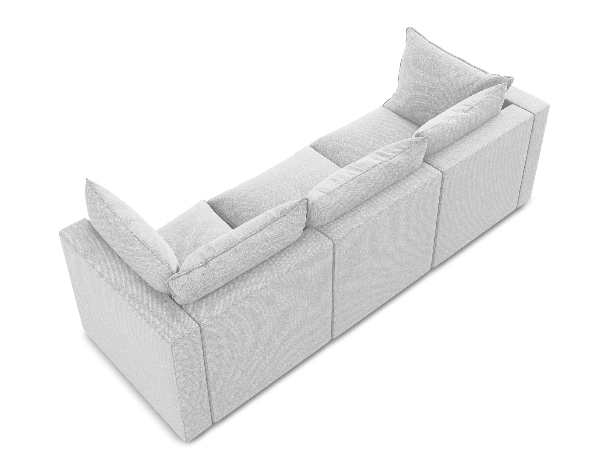 Sofa 3-zits MANAO zilver boucle