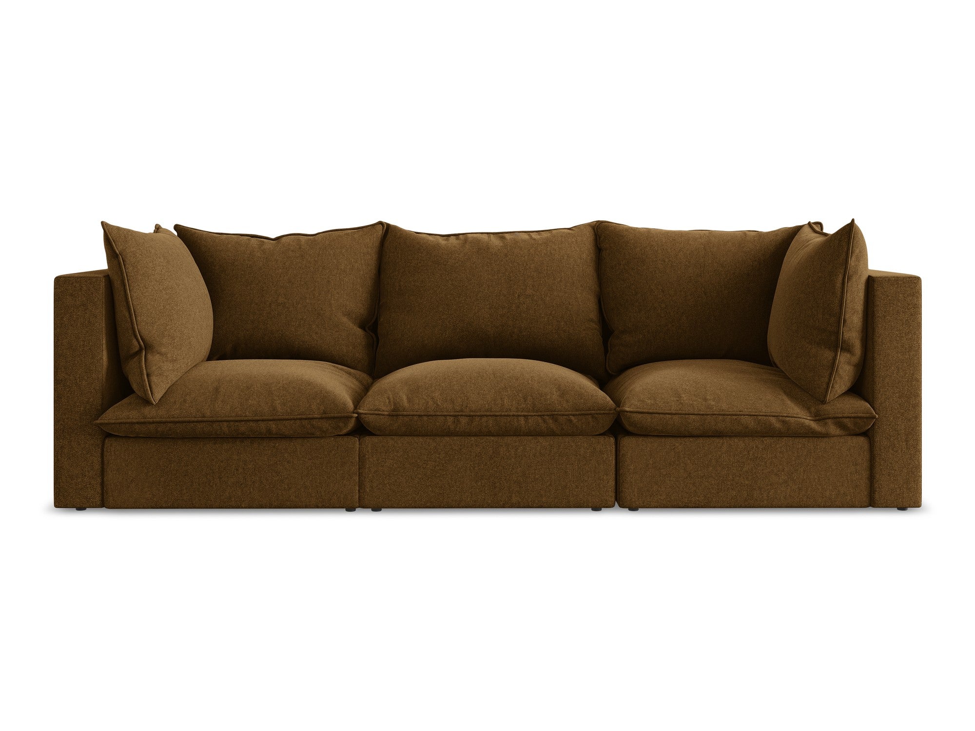 Velvet Sofa for 3 People MANAO Dark Mustard