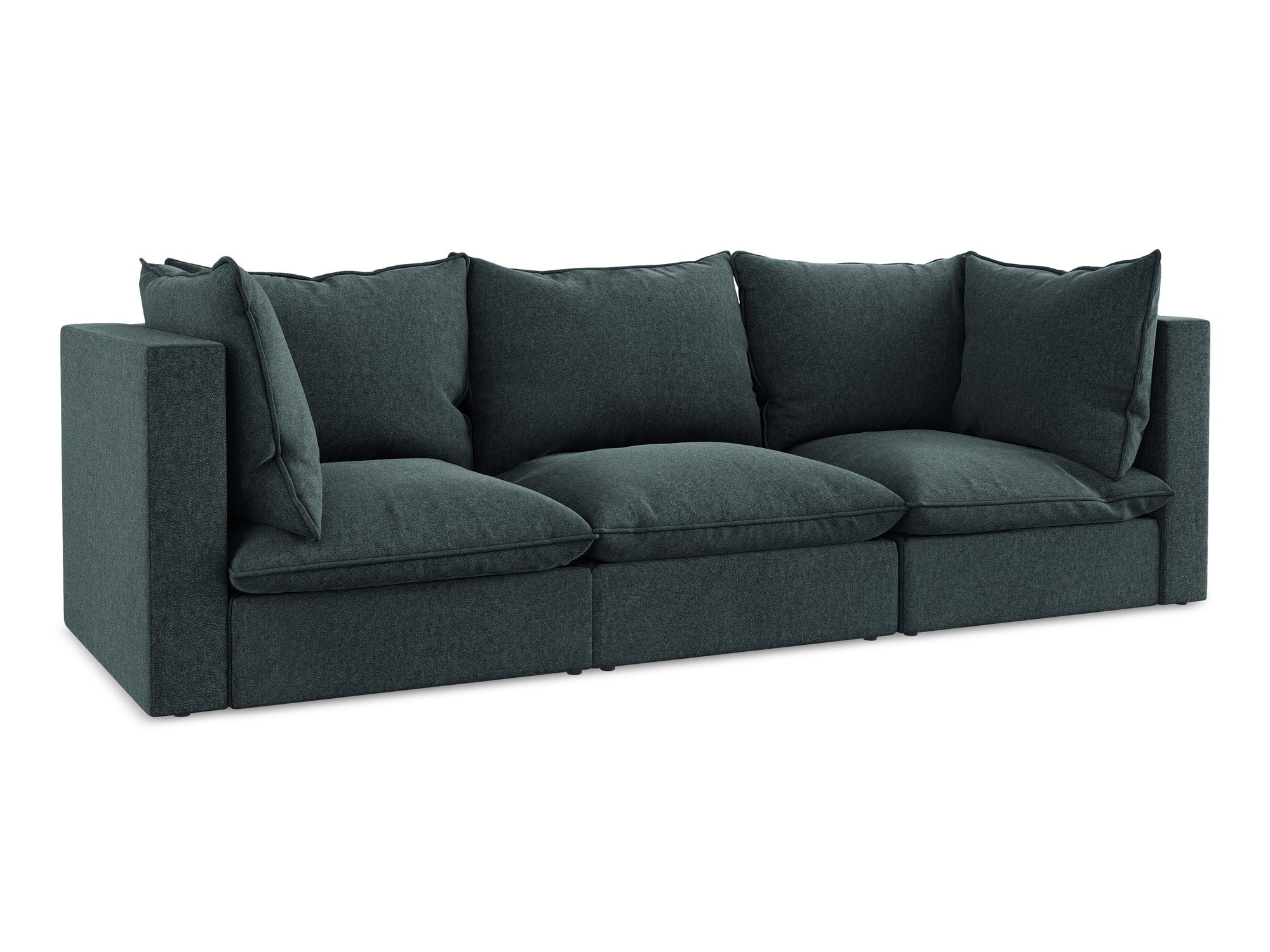 Velvet 3-Seater Sofa MANAO Sea Green