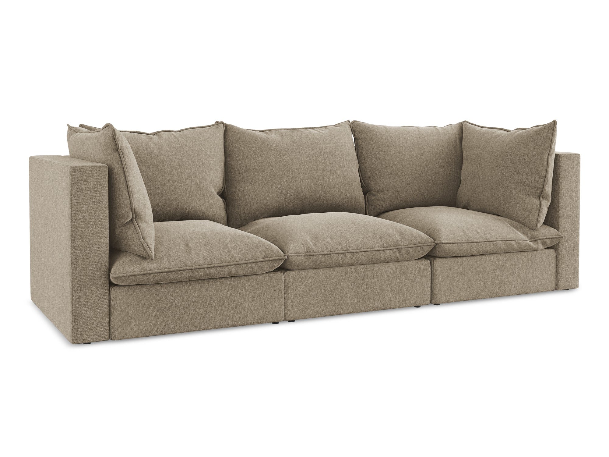 Sofa van fluweel 3-zits MANAO beige