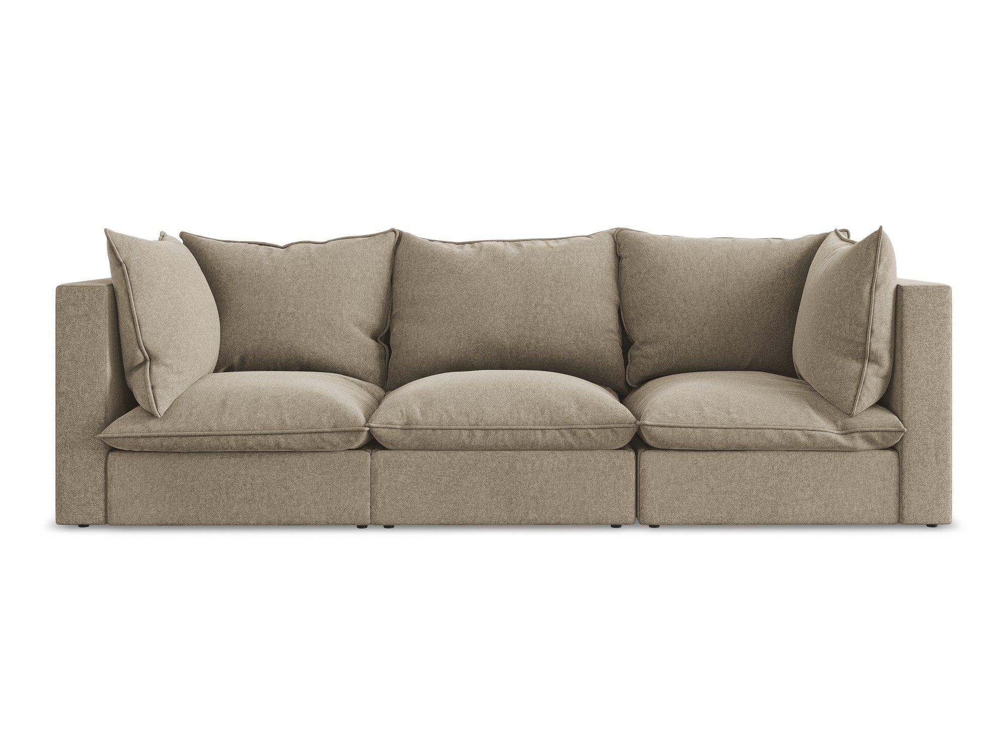Sofa van fluweel 3-zits MANAO beige